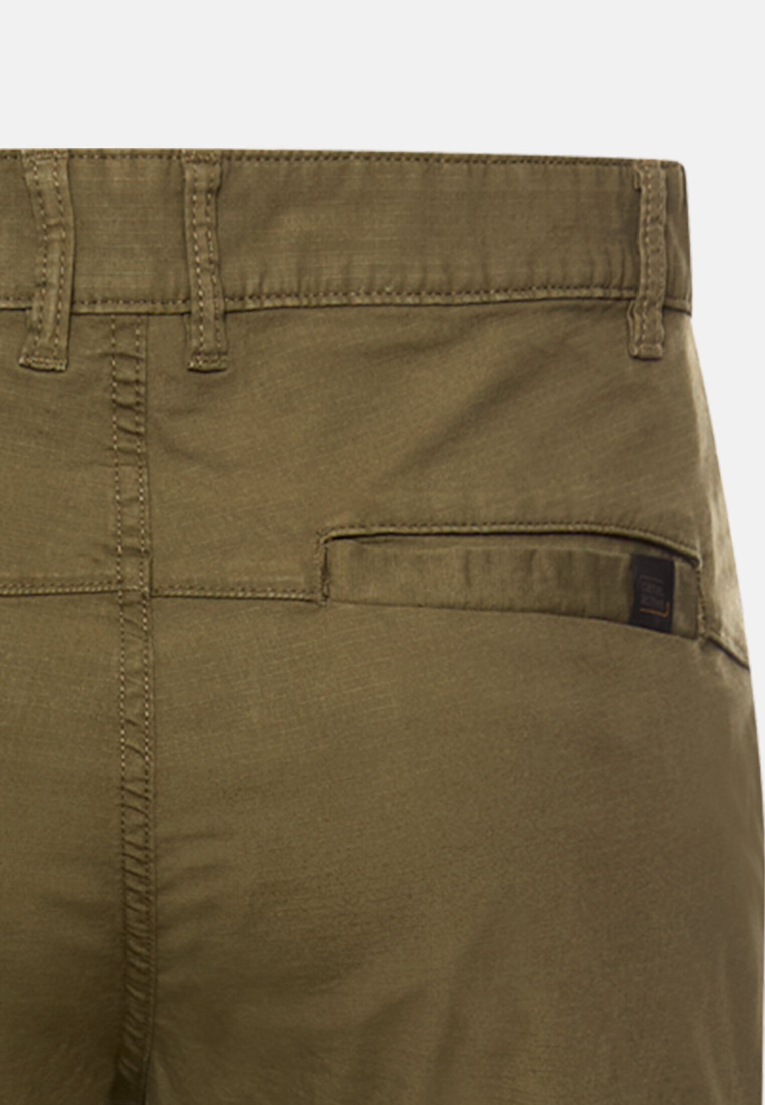 Heren Cargo broek met veiligheidstas Olijfgroen achter dichtbij