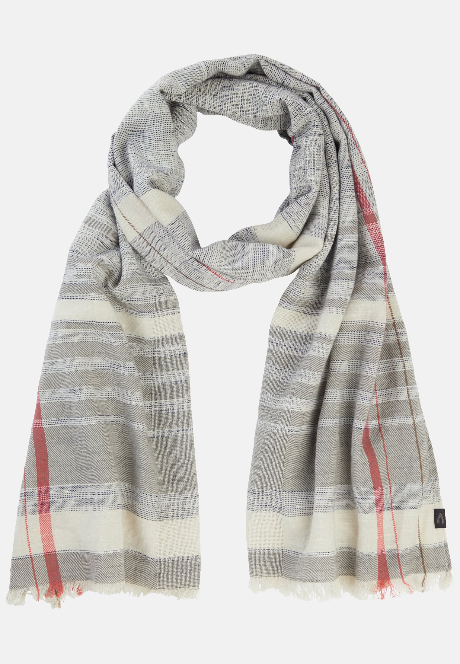 Men Scarf made of pure cotton Beige frontal front