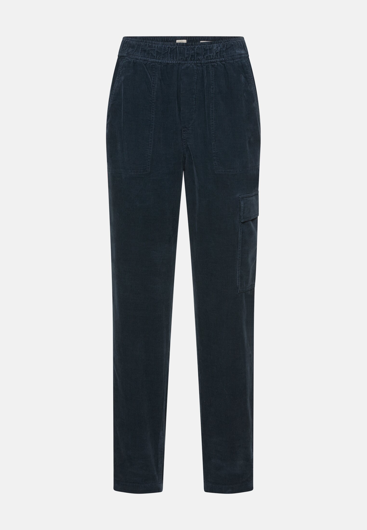 Women Cargo pants made of pure cotton Midnight Blue frontal front