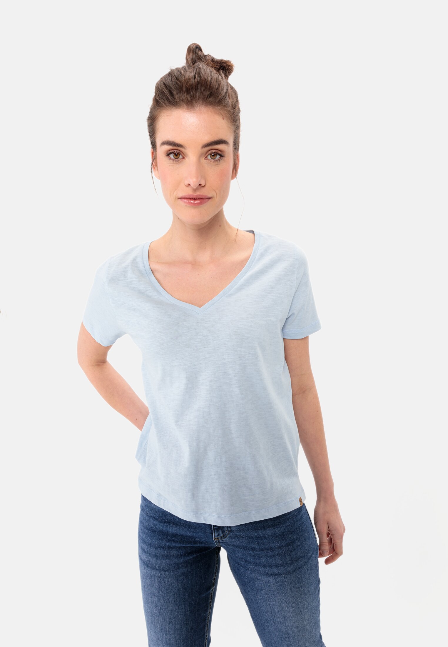 V-Neck T-Shirt für Damen in Blau | camel active