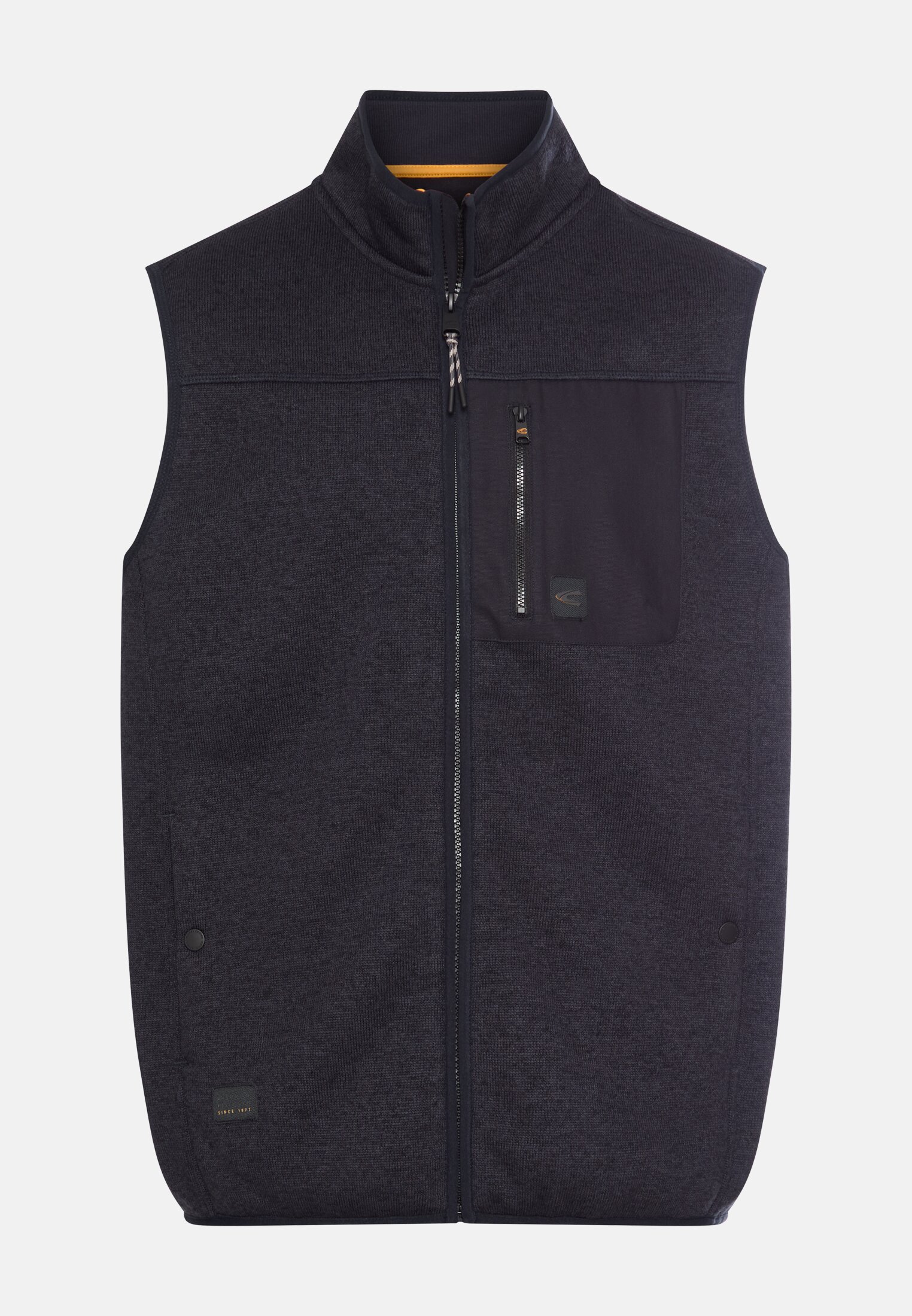 Men Fleece vest with warming lining Navyblue frontal front