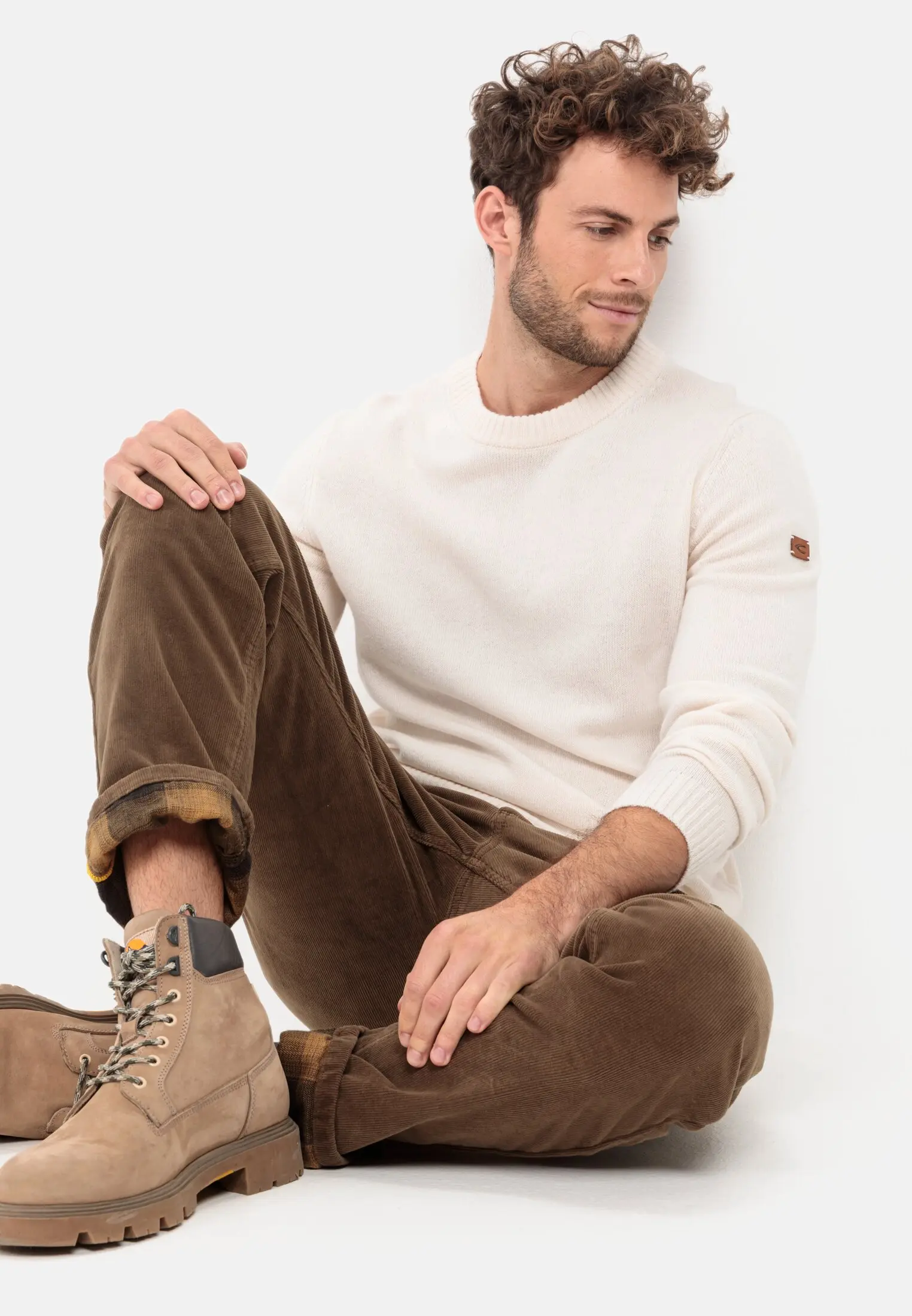 Feinstrickpullover für Herren in Beige | M | camel active