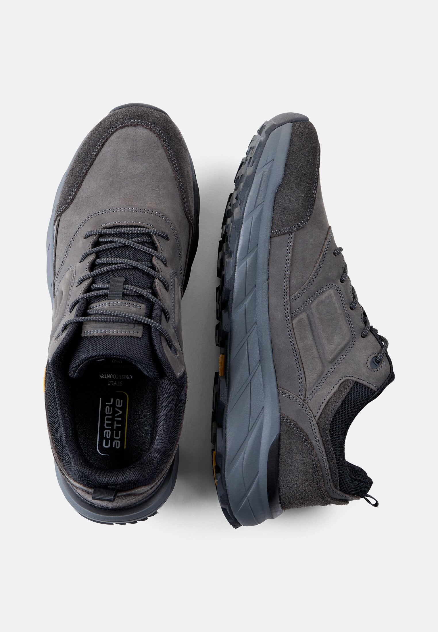 Men Sneakers made of leather Grey frontal top