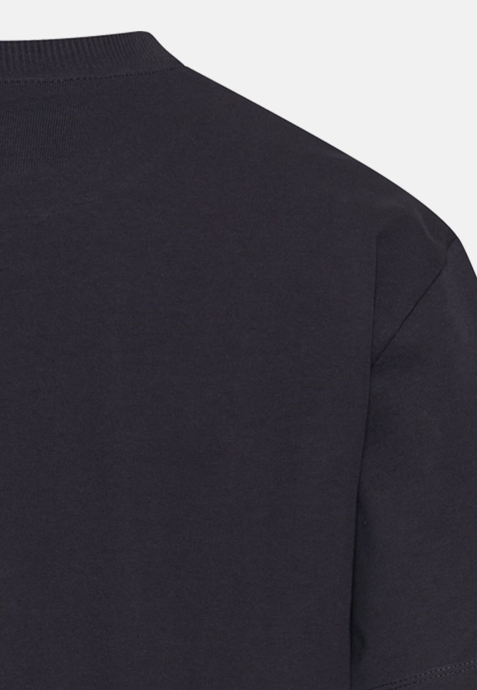 Herren Oversized T-Shirt aus Organic Cotton Navyblau hinten nah