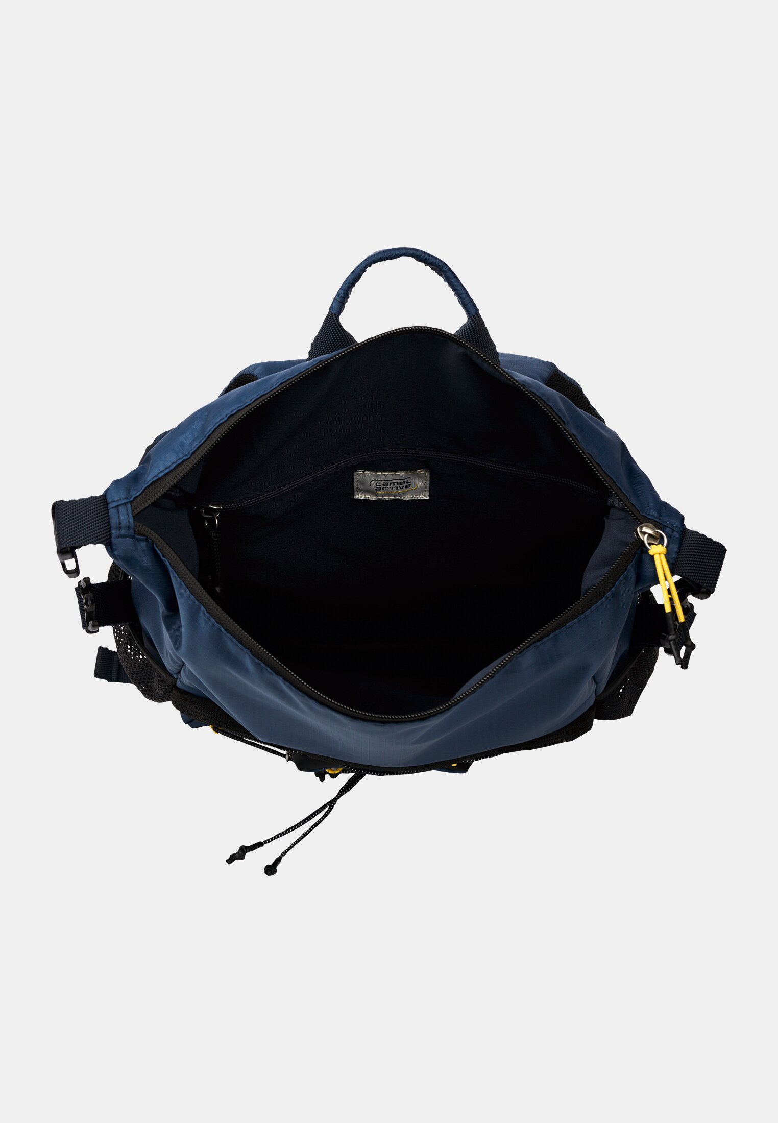 Men Shores rolltop backpack with padded shoulder straps Blue front close