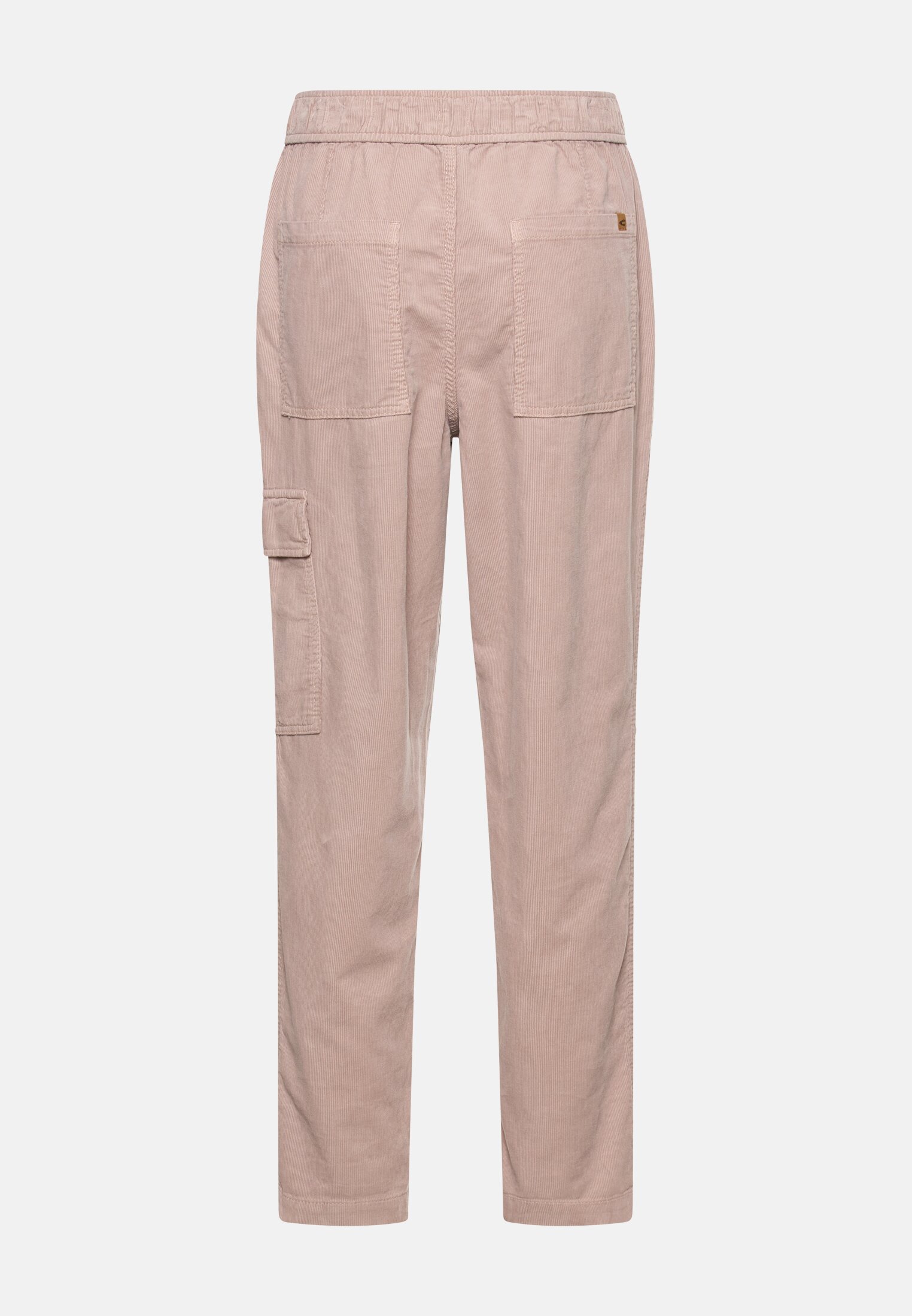 Damen Cargo-Hose aus reiner Baumwolle Dunkles Lilarosa frontal hinten