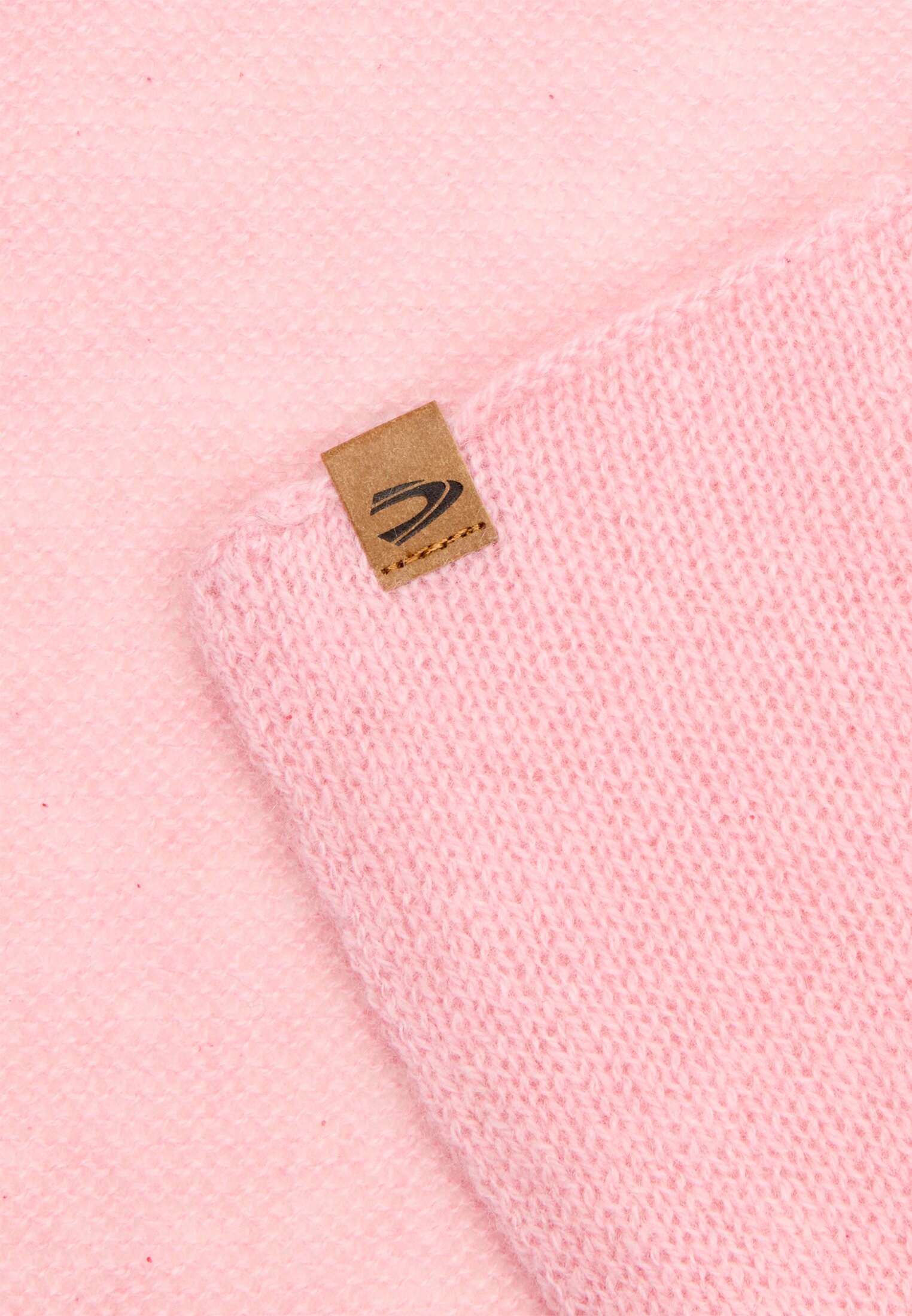Damen Kaschmirschal aus weichem Polyester mit Strickoptik Pink hinten nah
