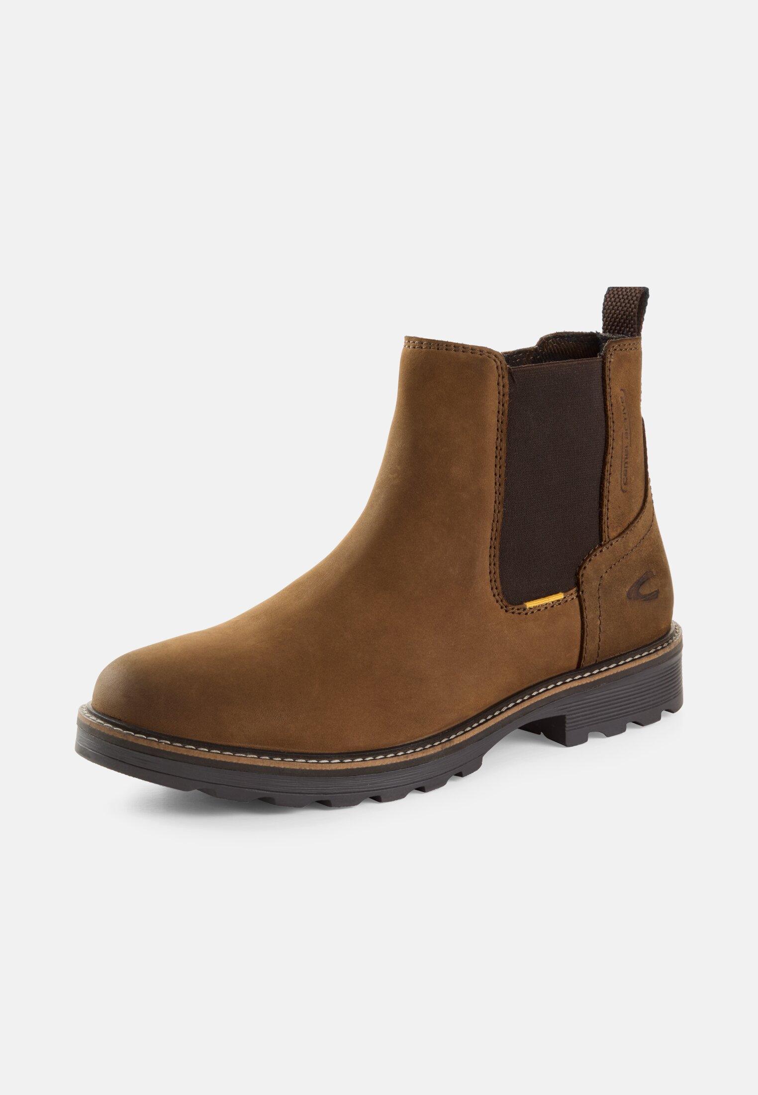 Herren FLOW Chelsea Boot aus echtem Leder Braun frontal hinten