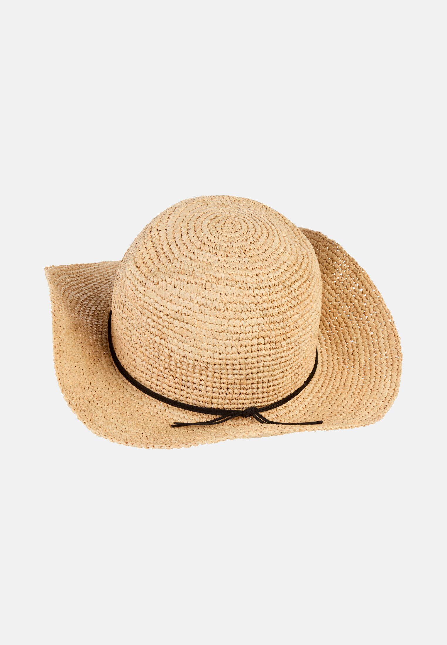 camelactive_Strohhut_Straw_301430-5H43-12_2G Women Straw hat with wide brim Beige frontal back