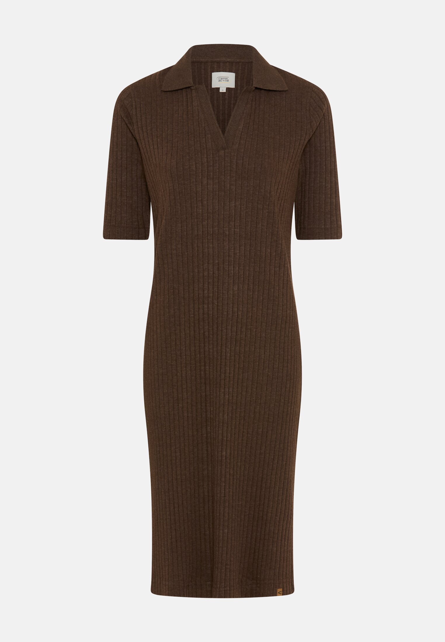 Damen Kleid aus Baumwollgemisch Braun frontal vorn