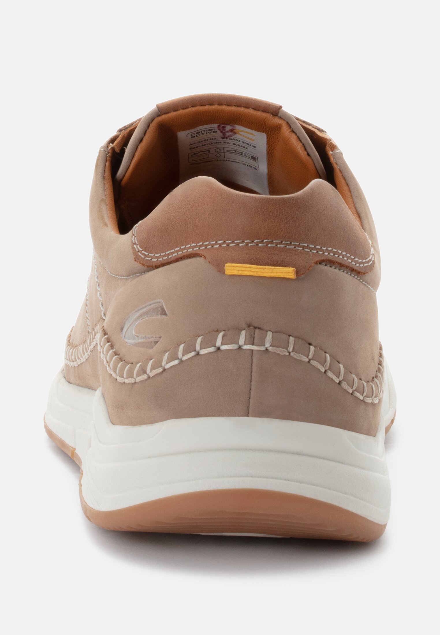 MI_56FGA03-0300-430_3G-00 Herren Sneaker aus Nubukleder Beige vorne nah
