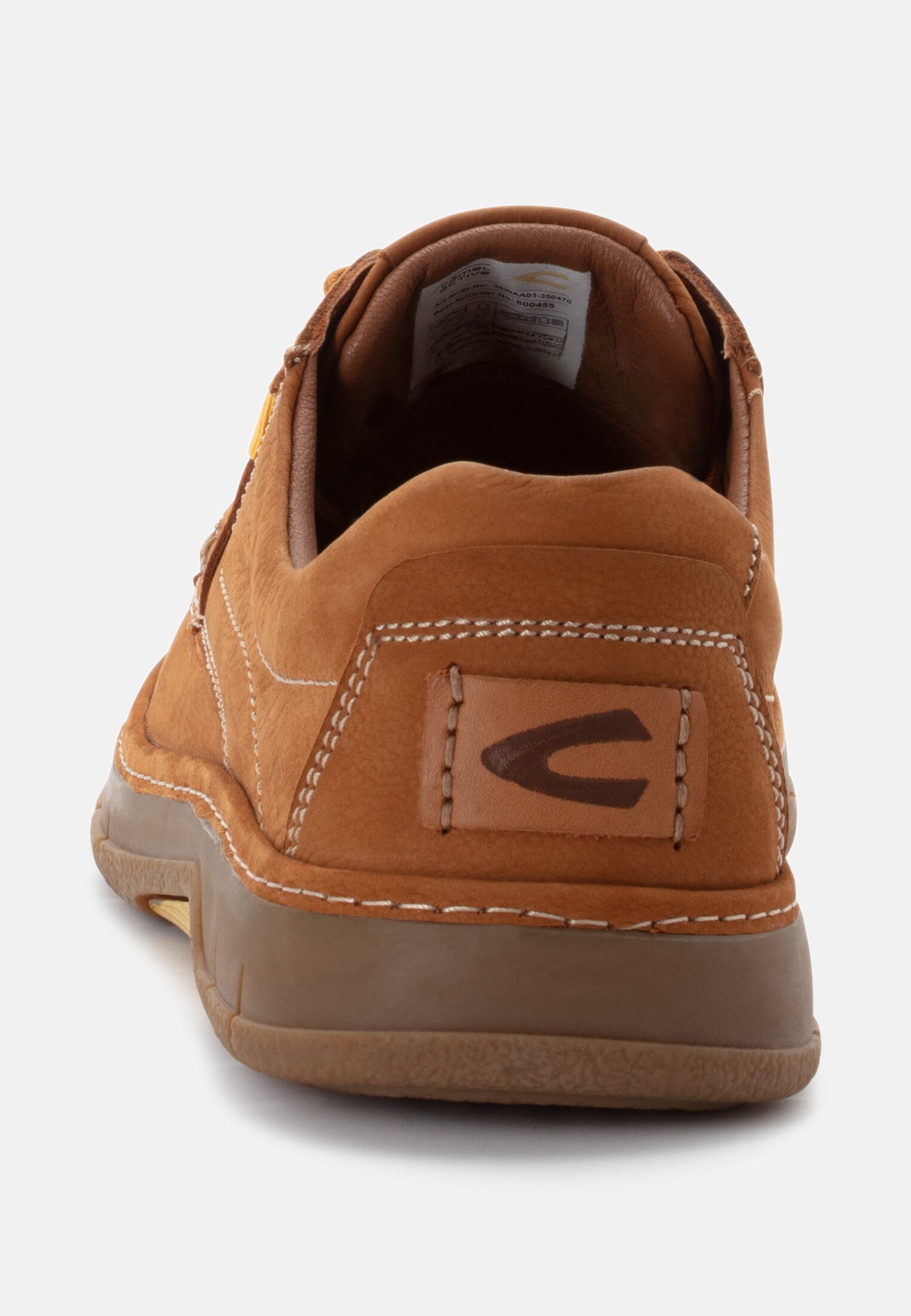 Men Boat shoes made of nubuck leather Brown front close