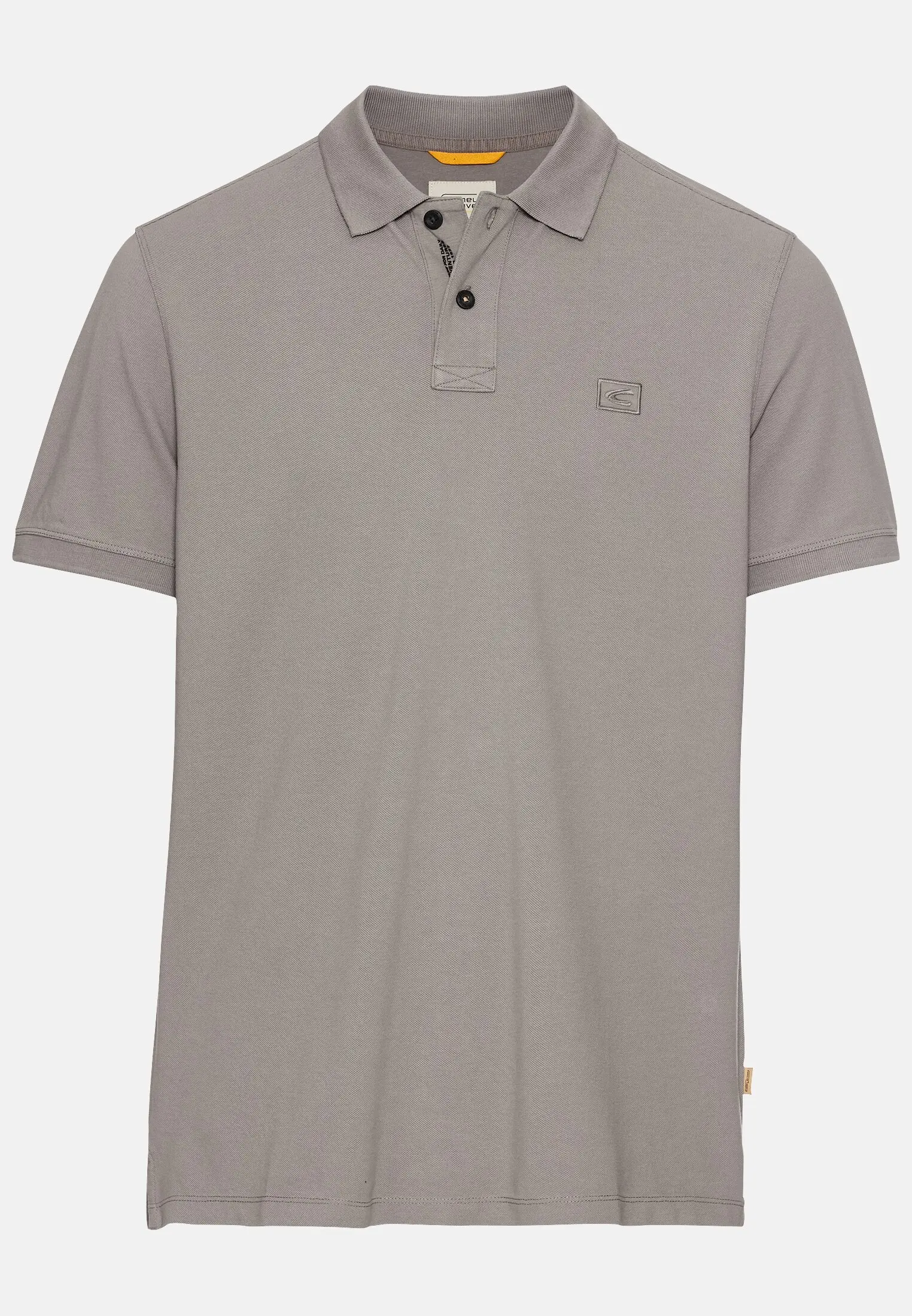 MI_0992F-9P91-06_0G-01 Men Half sleeve polo shirt made of pure cotton Stone Gray frontal front