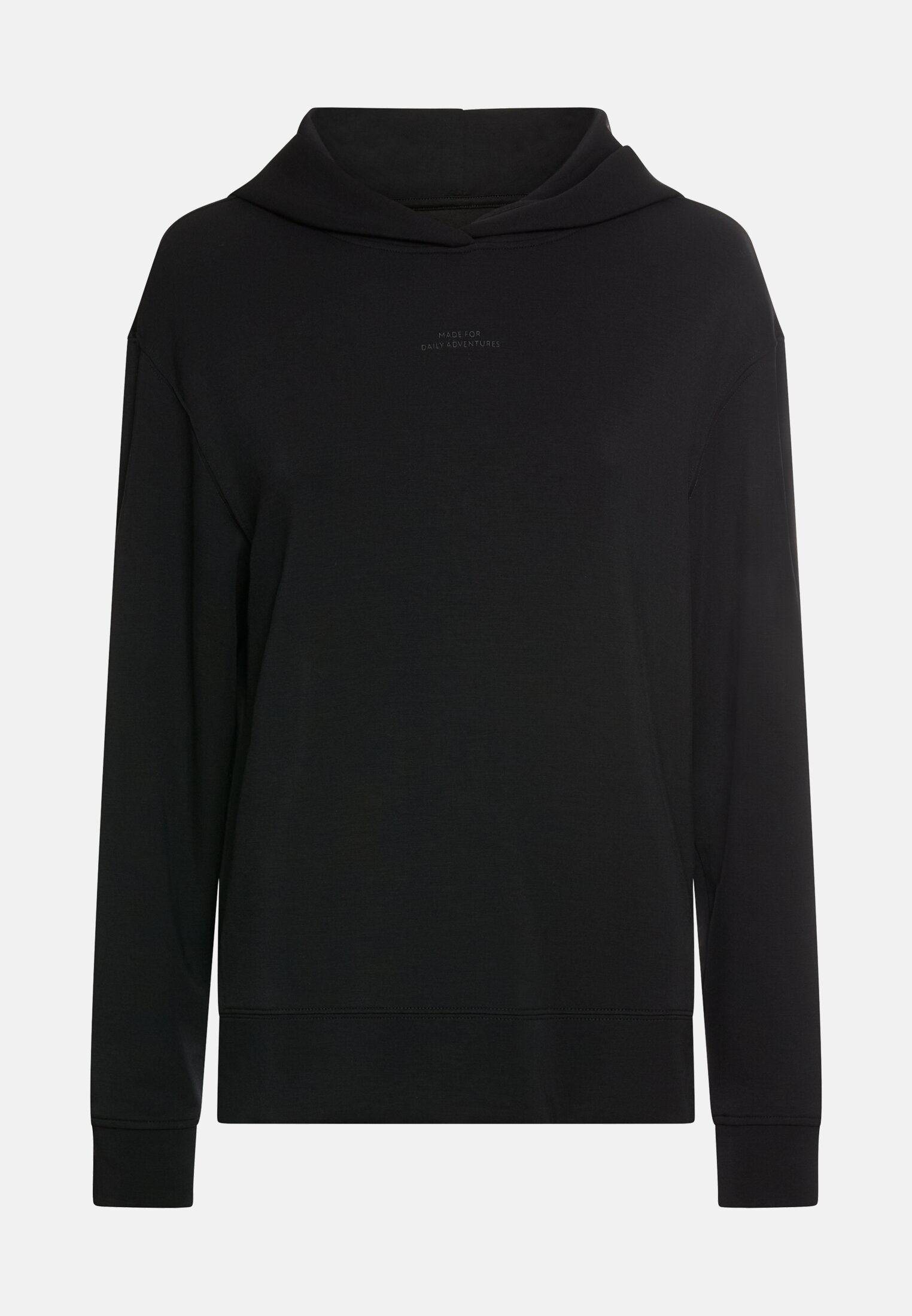 Vrouwen Hoodie met relaxed fit Kaviaar frontaal voor