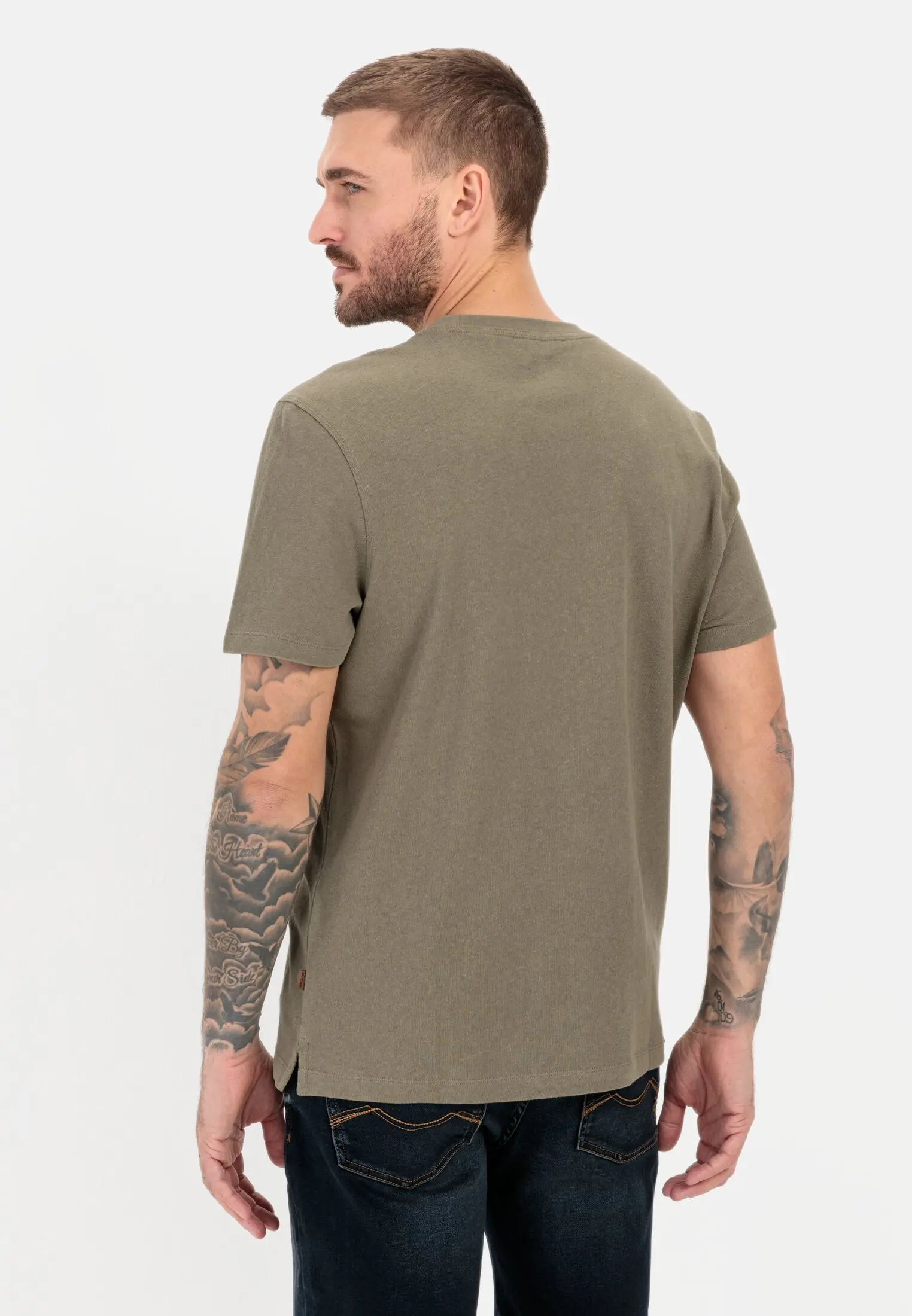 Kurzarm T-Shirt für Herren in Khaki | XL | camel active