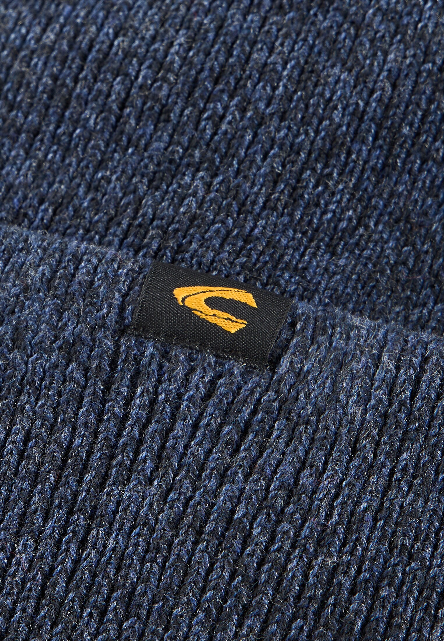 Men Beanie with Cuff Navy blue frontal back