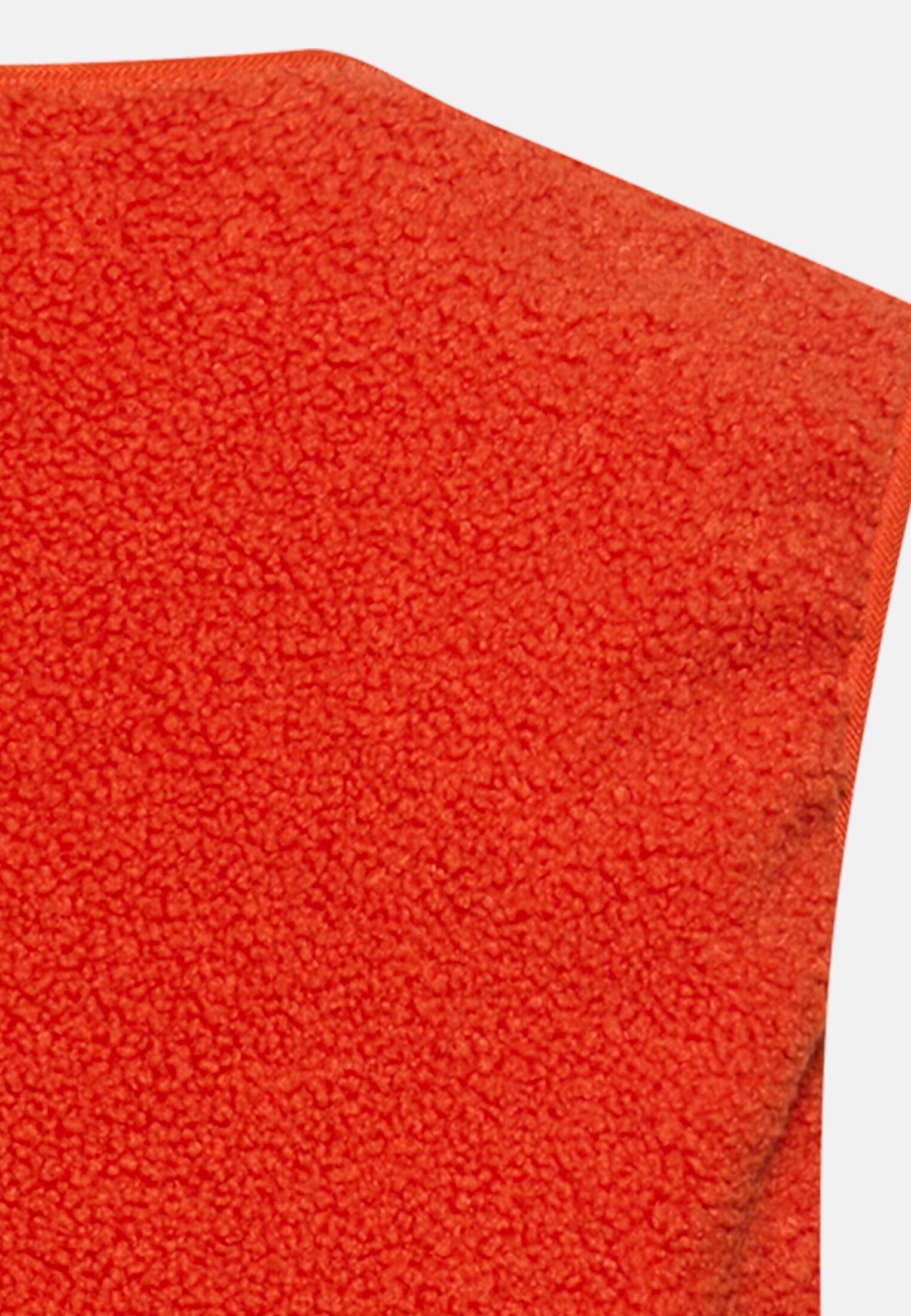 Damen Teddy Weste mit seitlichen Eingrifftaschen Orange hinten nah