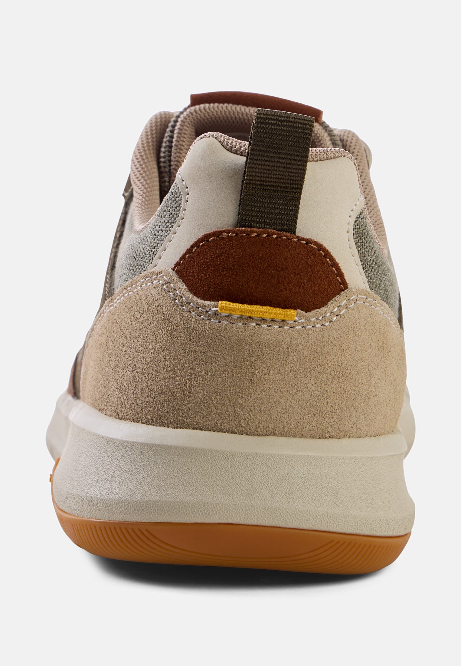 Herren Leichte Sneaker aus Leder und Textil vorne nah