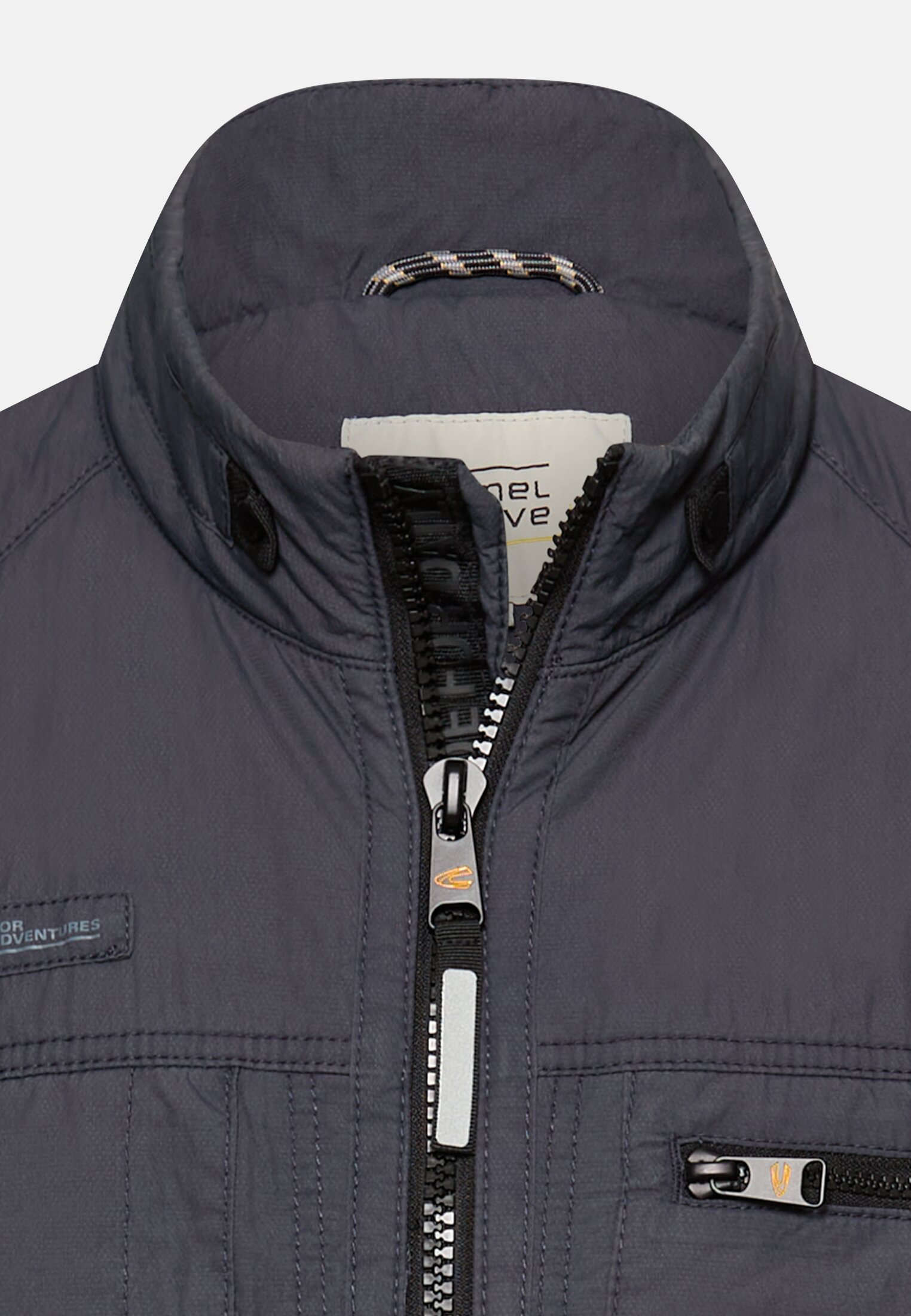 Heren Blouson with stand-up collar Donkerblauw front dichtbij