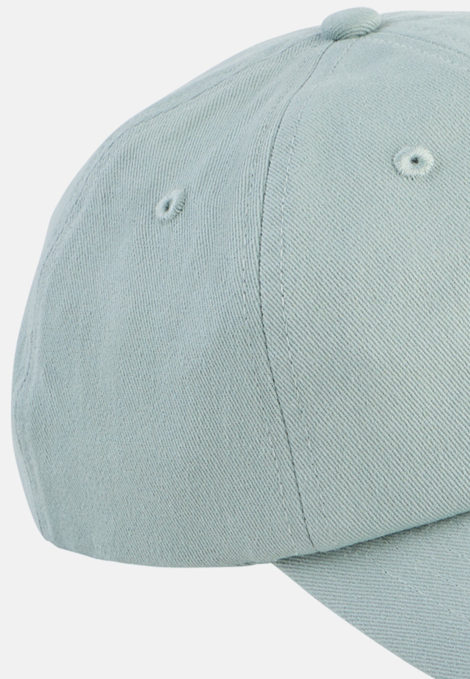 Vrouwen Cap van 100% katoen Jadeblauw front dichtbij