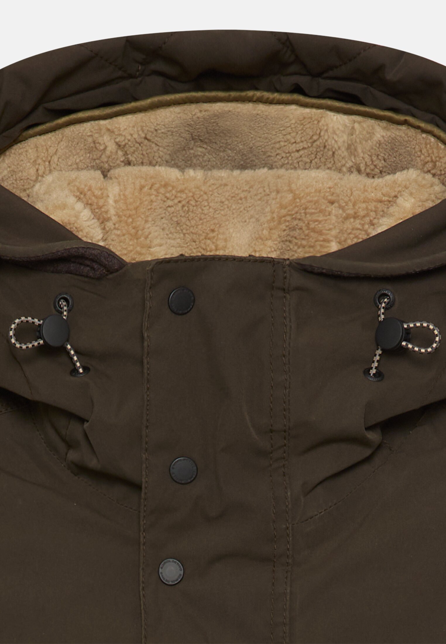 Herren teXXXactive® Funktionsjacke mit Teddyfutter Braun vorne nah