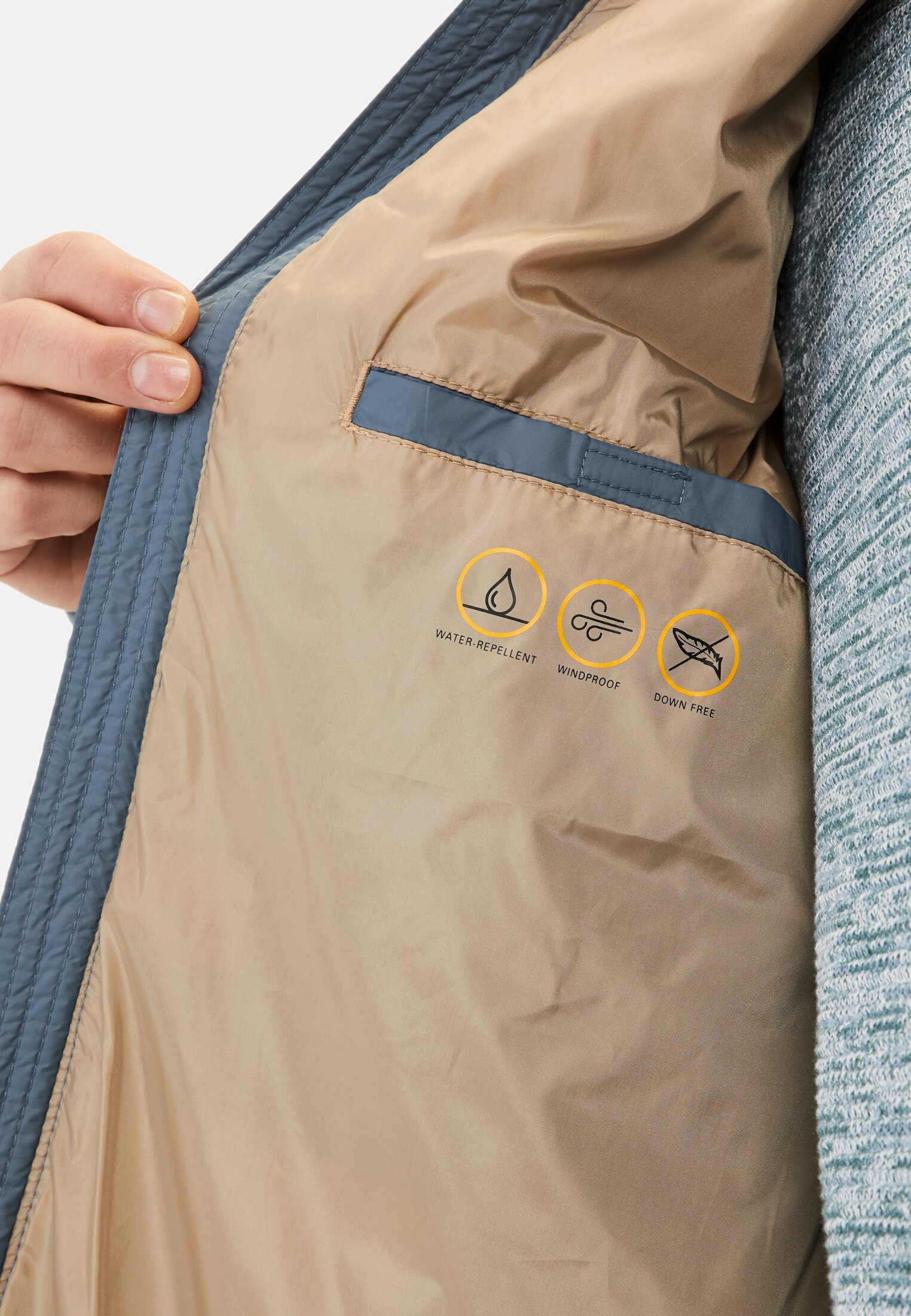 Heren Winddichte gewatteerde blouson Hellblau