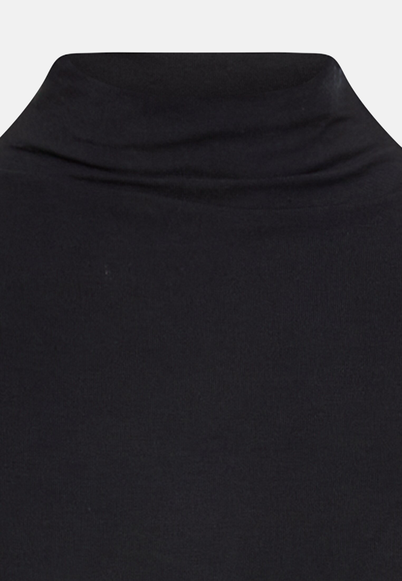 MI_309325-6T63-08_3G-00 Vrouwen Shirt met lange mouwen en opstaande kraag Kaviaar front dichtbij
