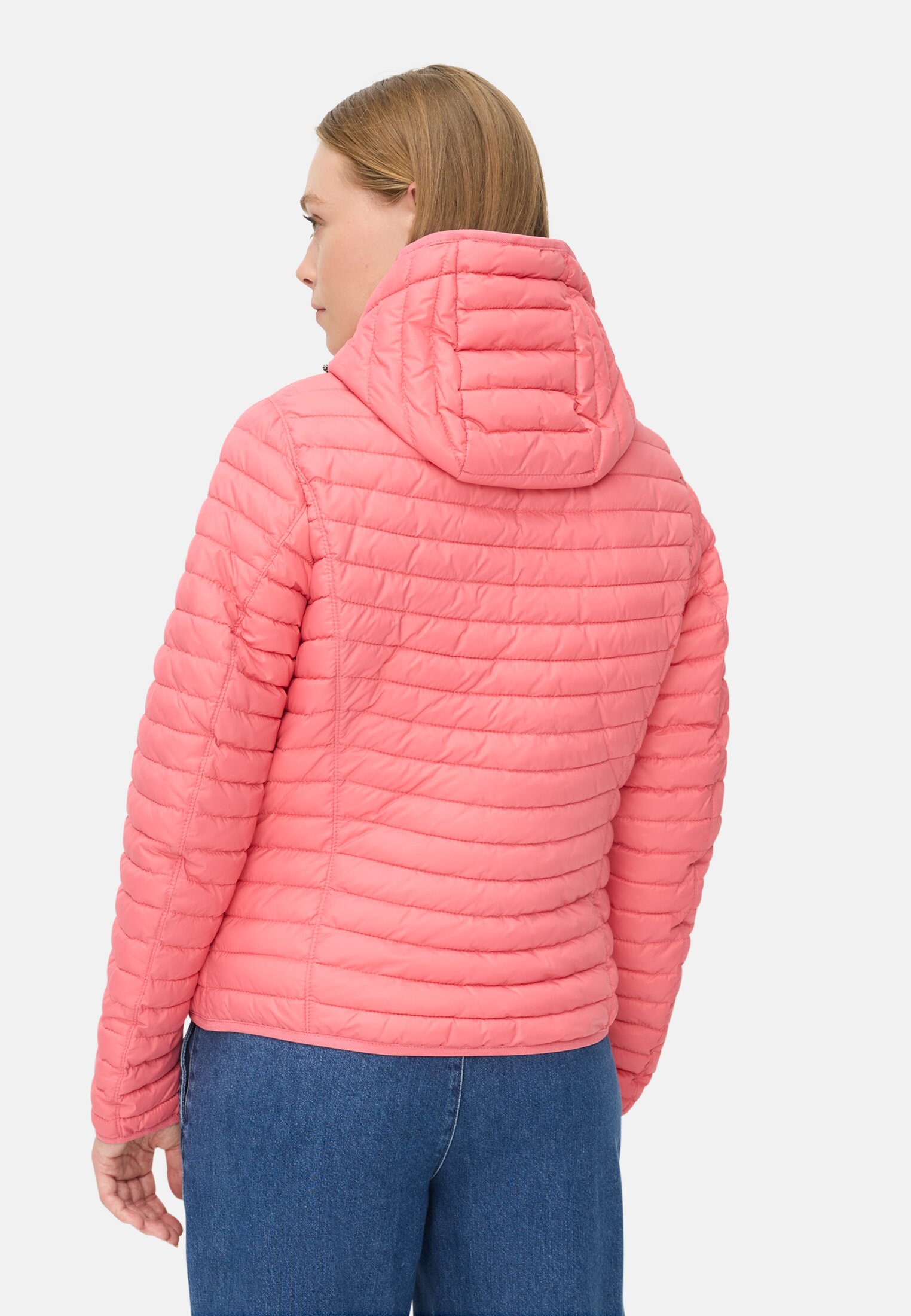 Women Blouson with water-repellent function Pink worn back