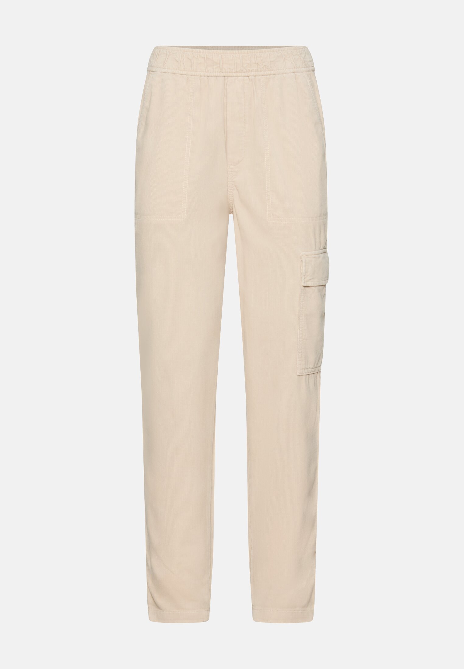 Damen Cargo-Hose aus reiner Baumwolle Knochenweiß frontal vorn