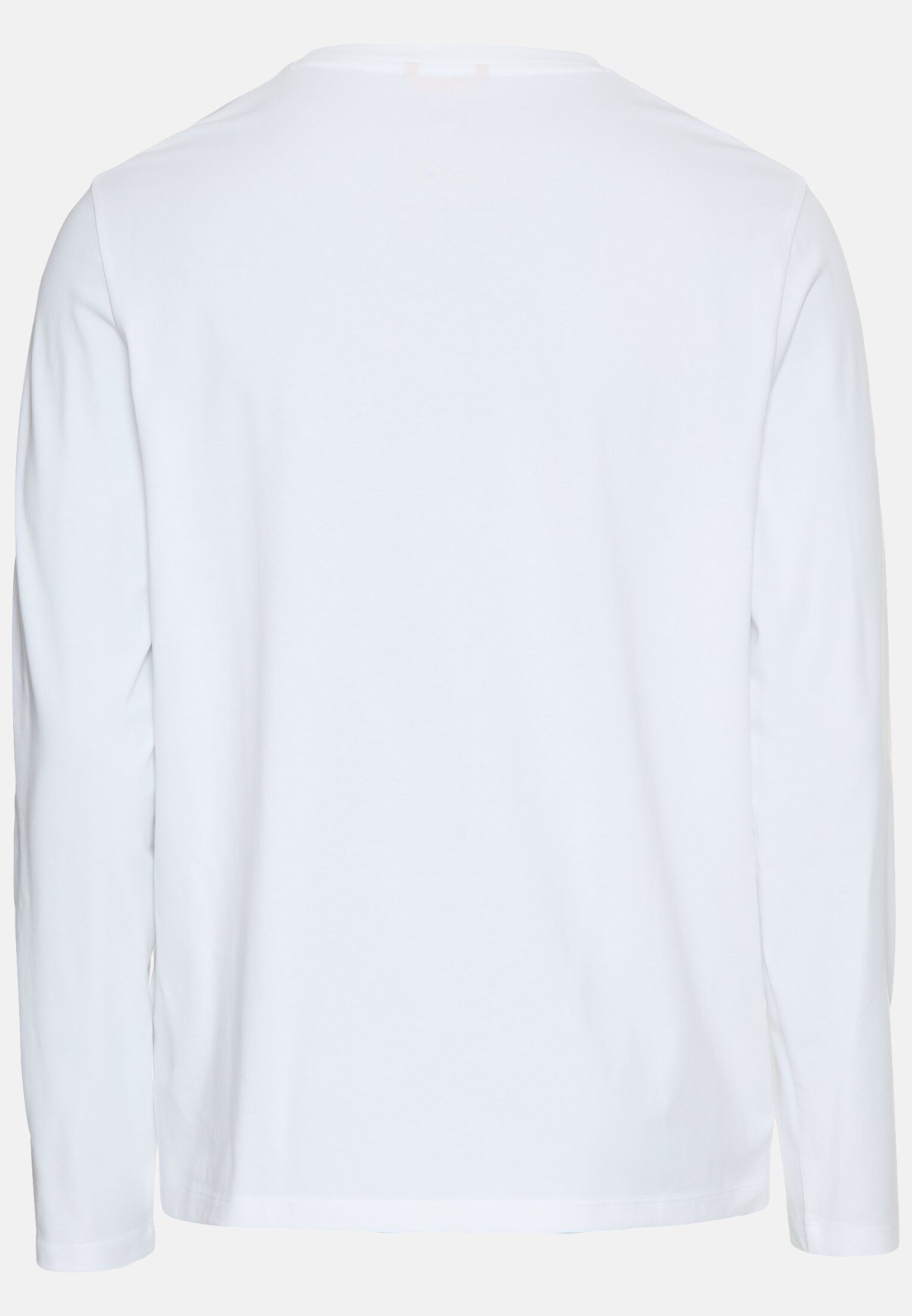 Men fleXXXactive® long-sleeved shirt made from a cotton mix White frontal back