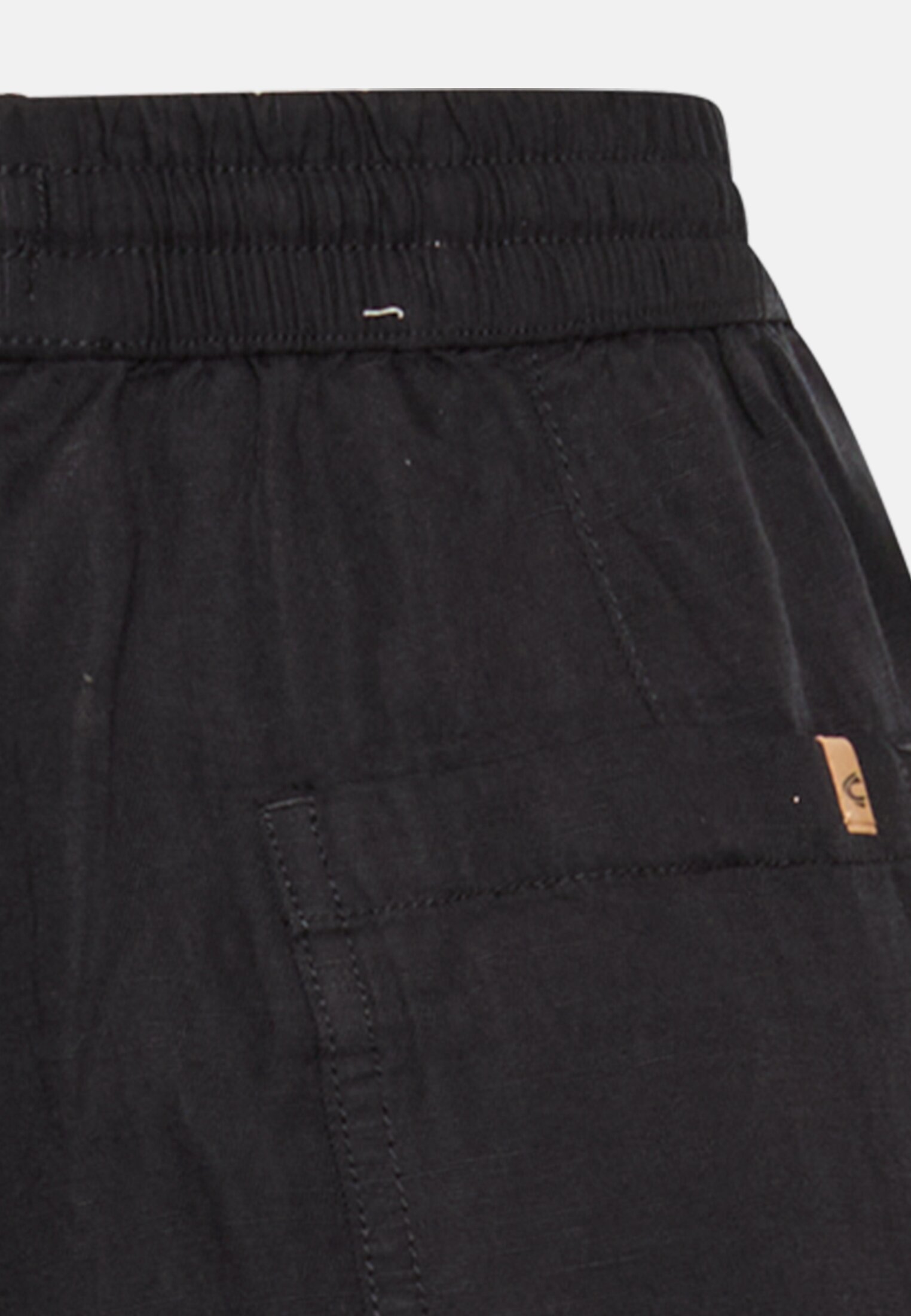 Damen Bermuda Shorts mit Tunnelzug Kaviar hinten nah