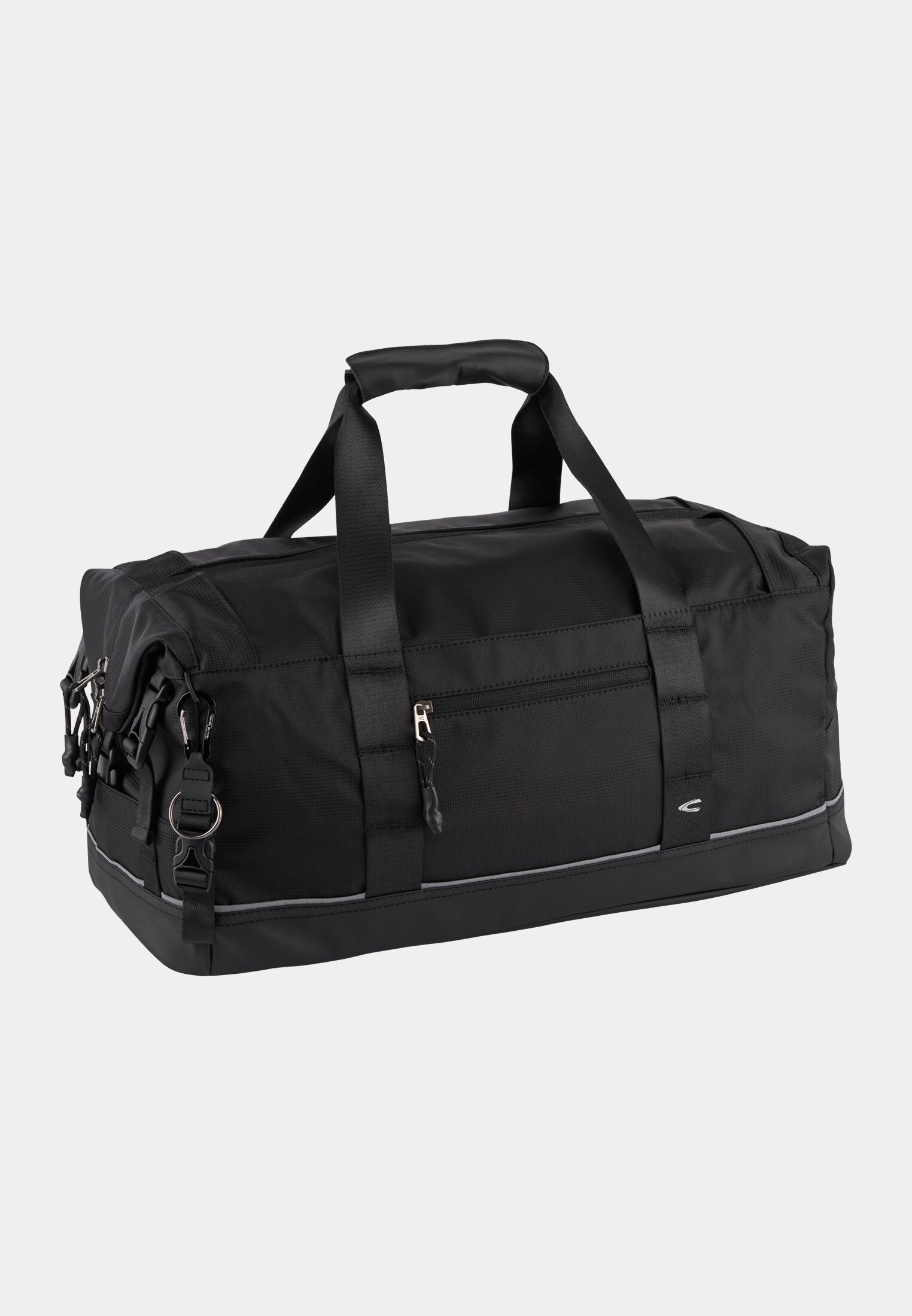 Men CONNECT travel bag with stowable shoulder straps Black frontal front