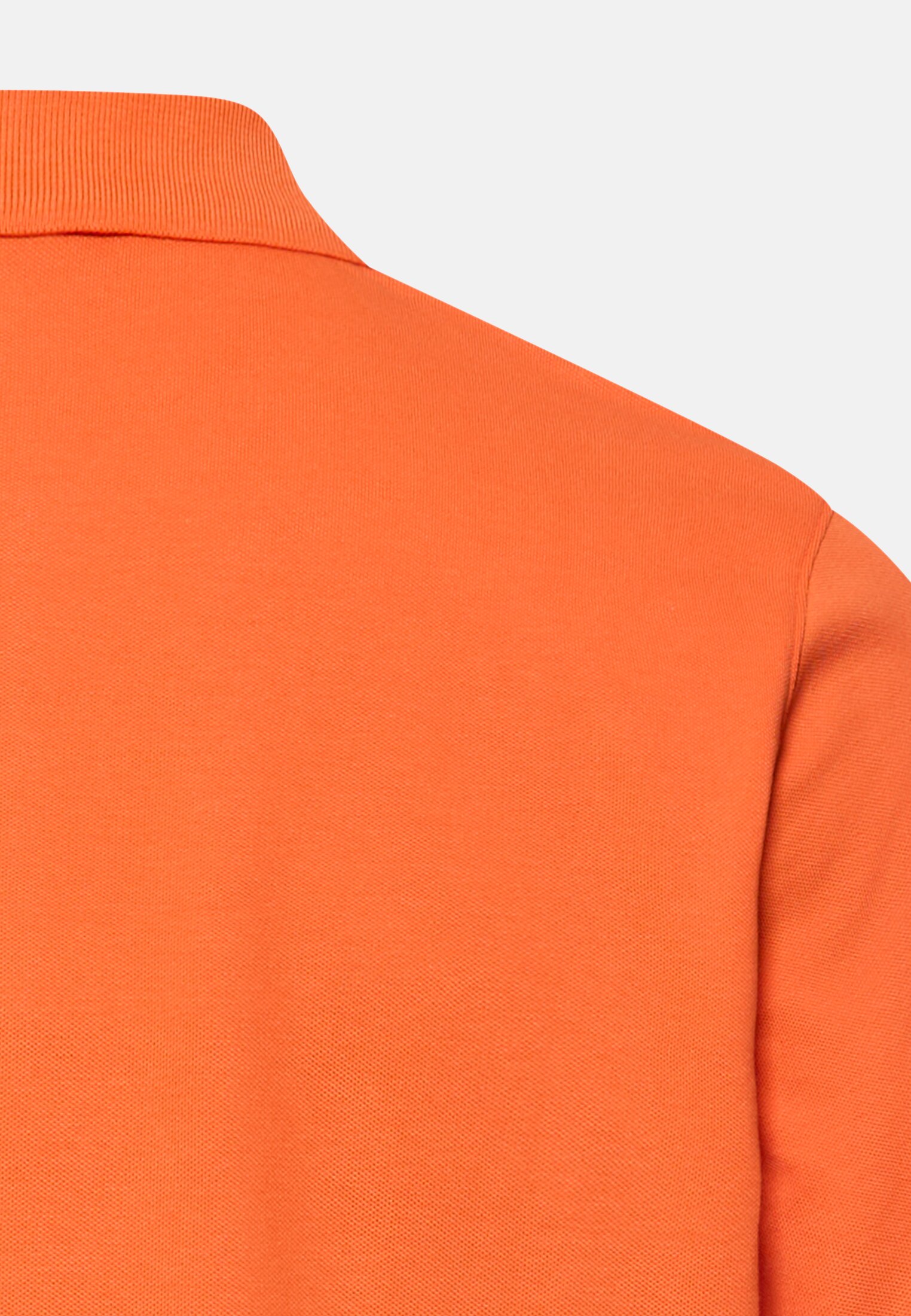 Men Polo shirt with contrast details Orange close back