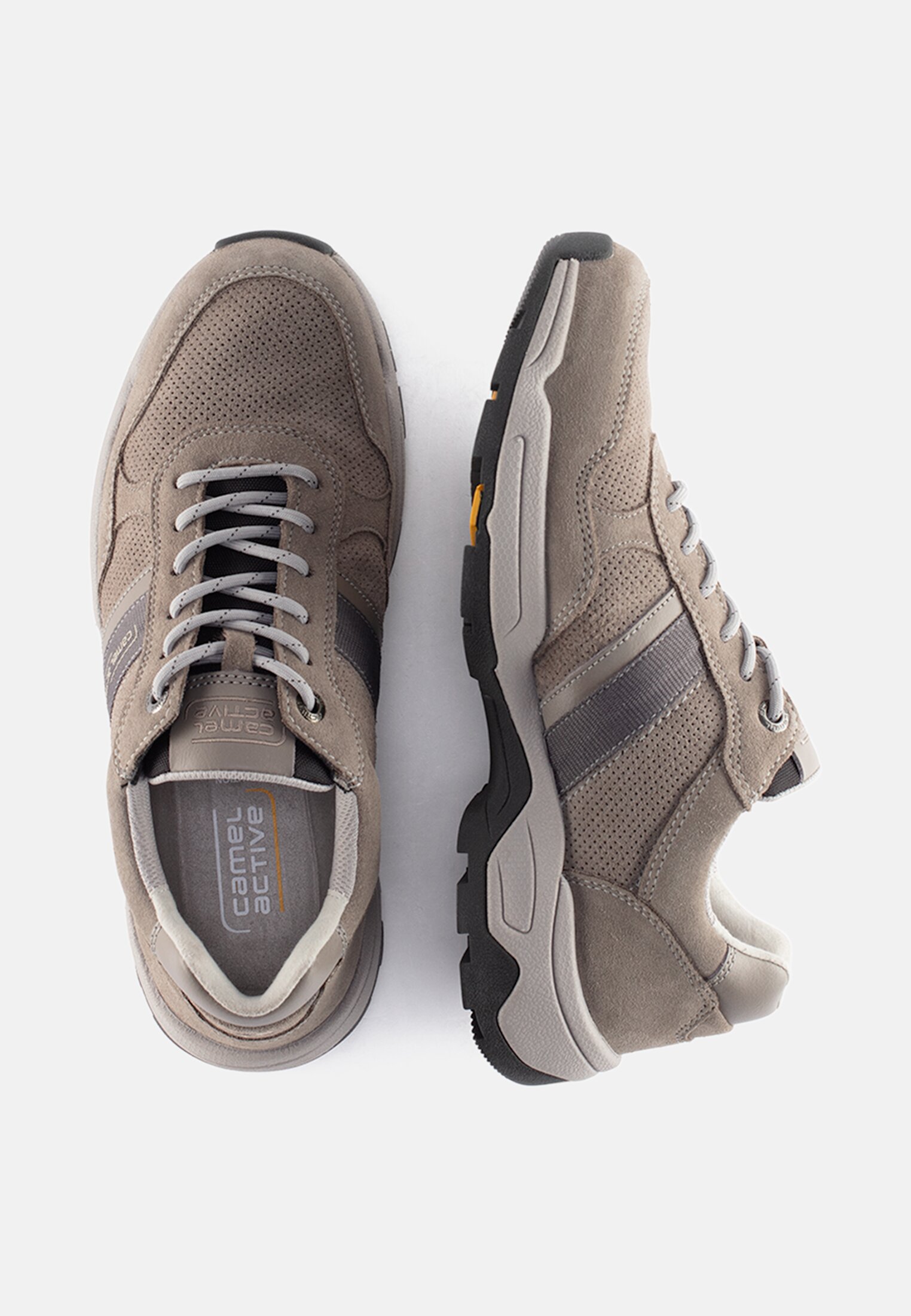 MI_53EVA01-0201-200_1G-00 Herren Sneaker mit griffiger Laufsohle Grau frontal oben