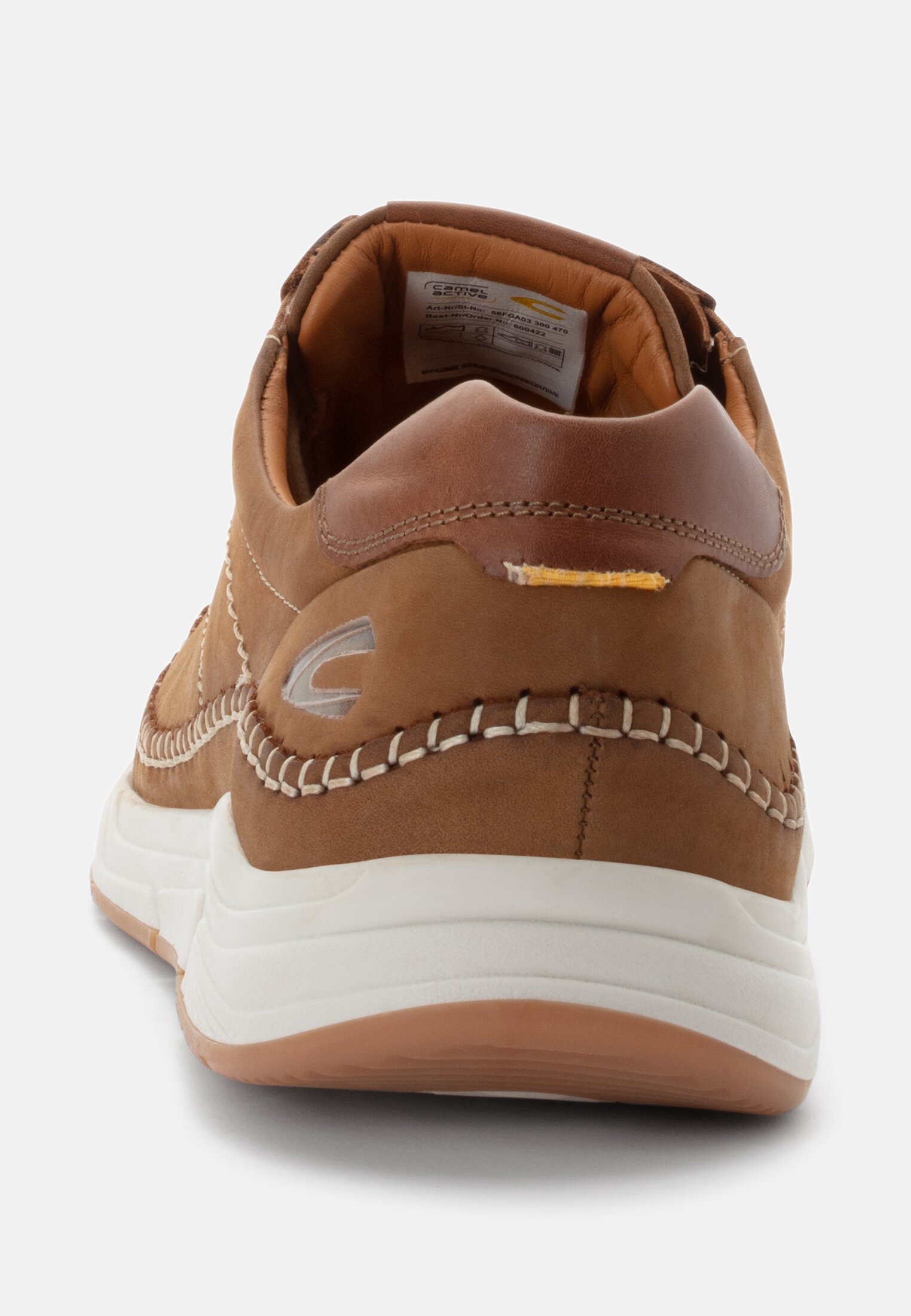 MI_56FGA03-0300-470_3G-00 Herren Sneaker aus Nubukleder Braun vorne nah
