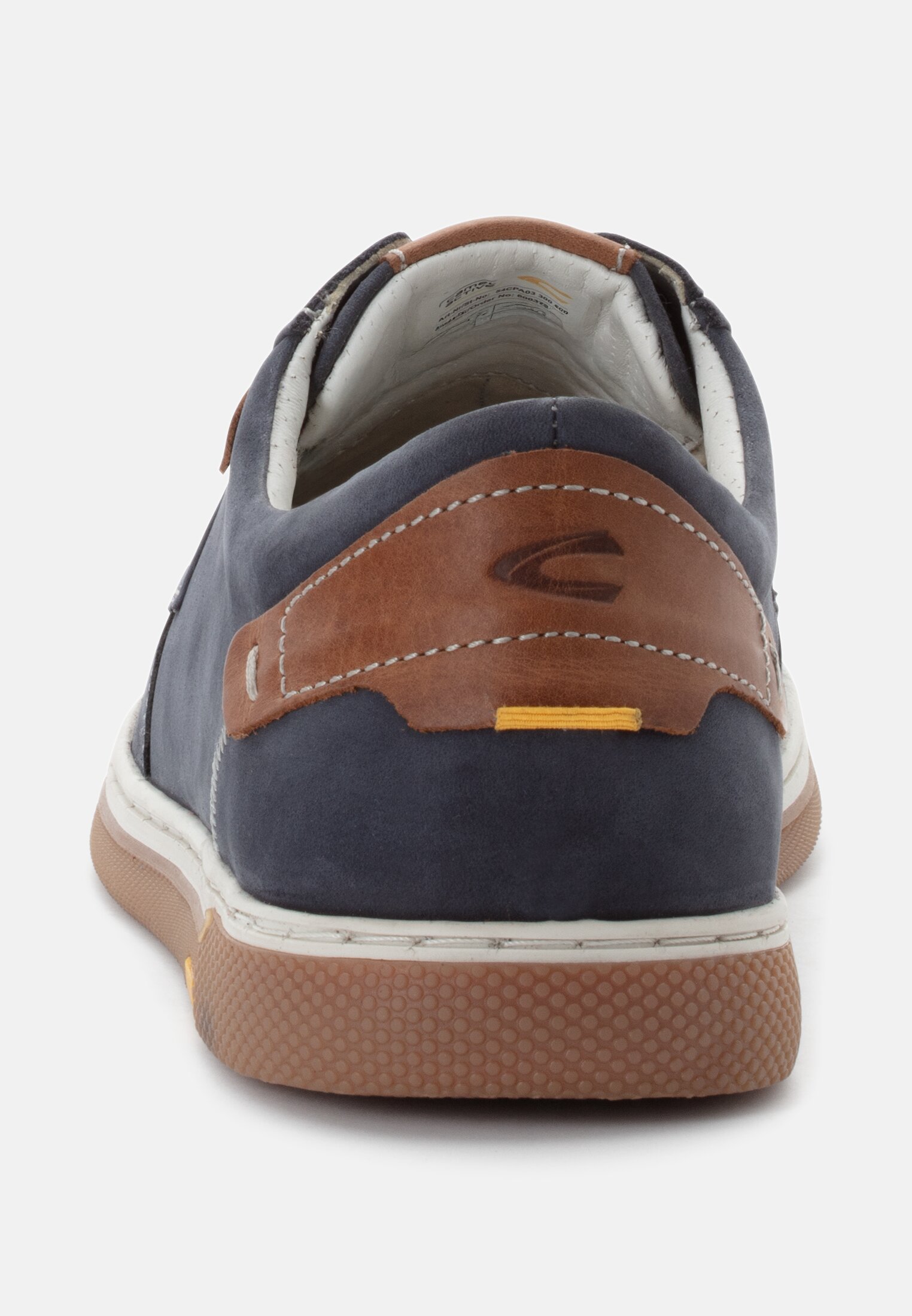 Herren Sneaker aus Leder Blau vorne nah