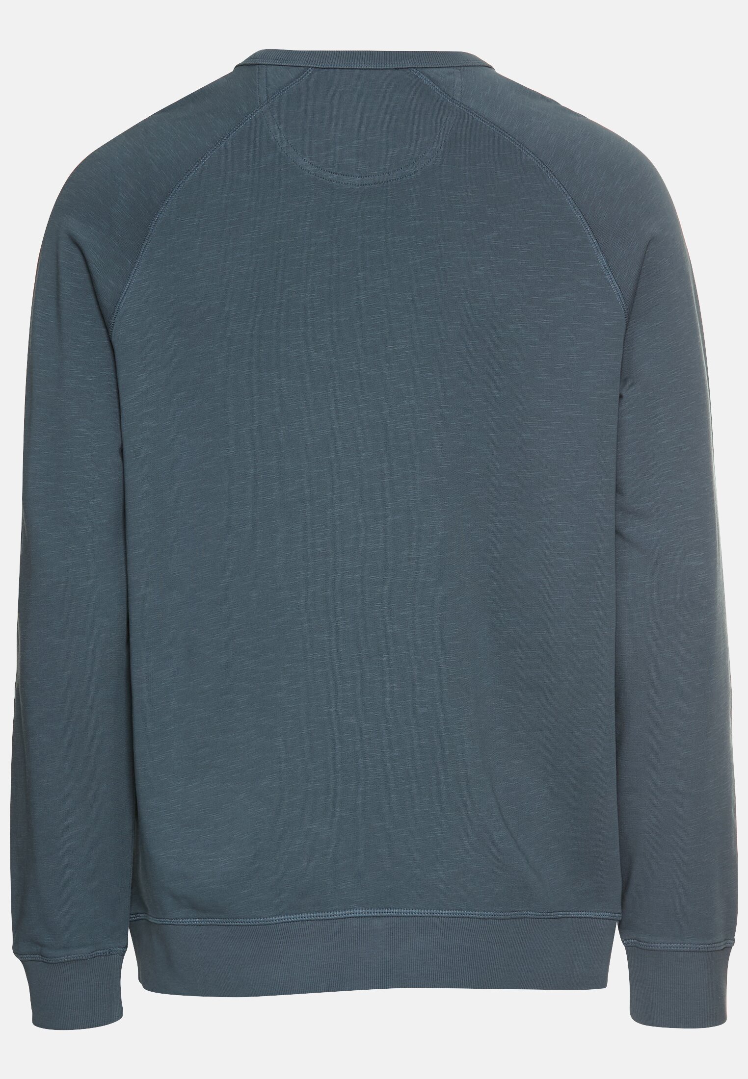 Men Sweatshirt made of pure cotton with raglan sleeves Ink blue frontal back