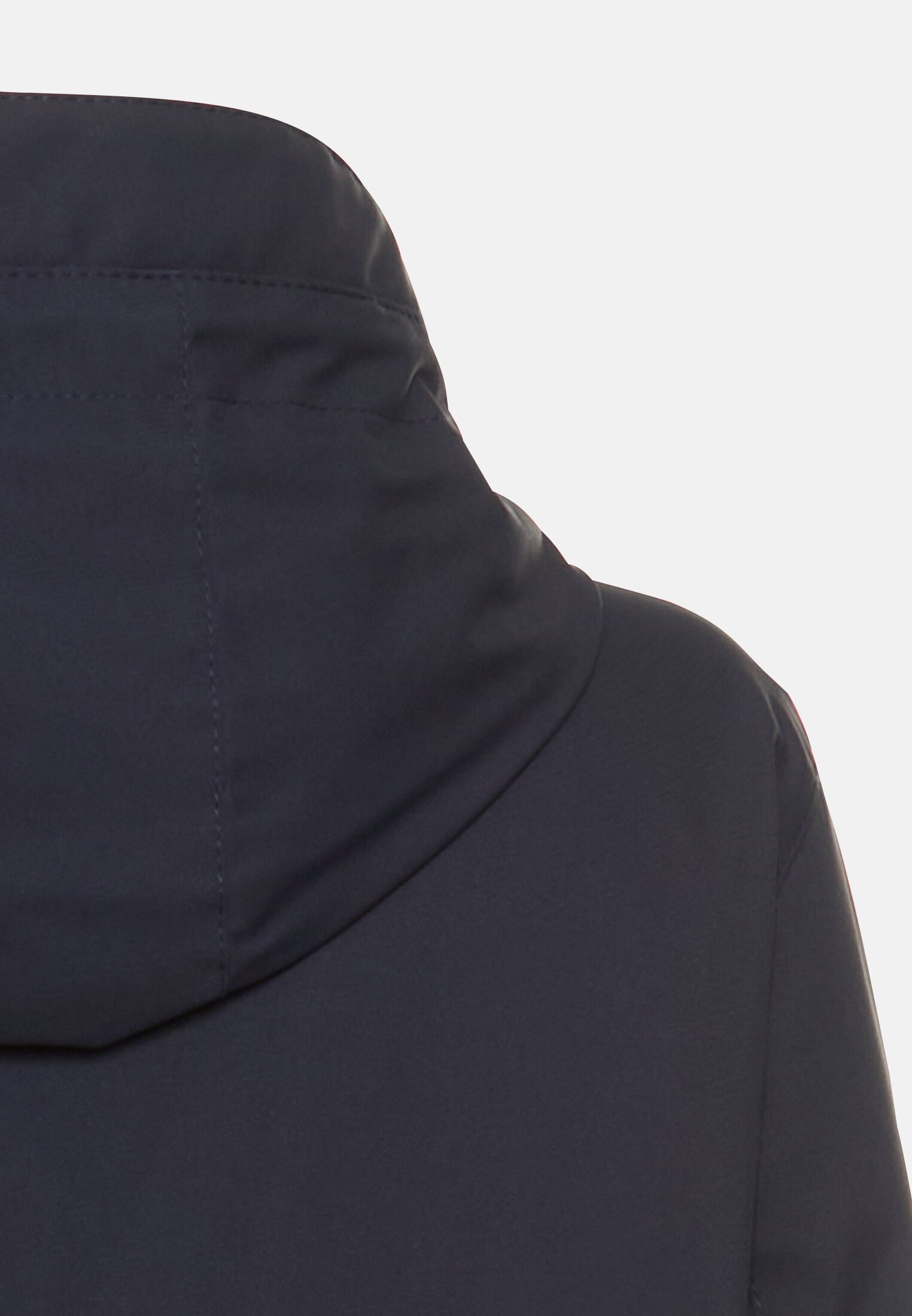 Vrouwen Functioneel jack van lichtgewicht softshell met capuchon en reflecterende details Donkerblauw achter dichtbij