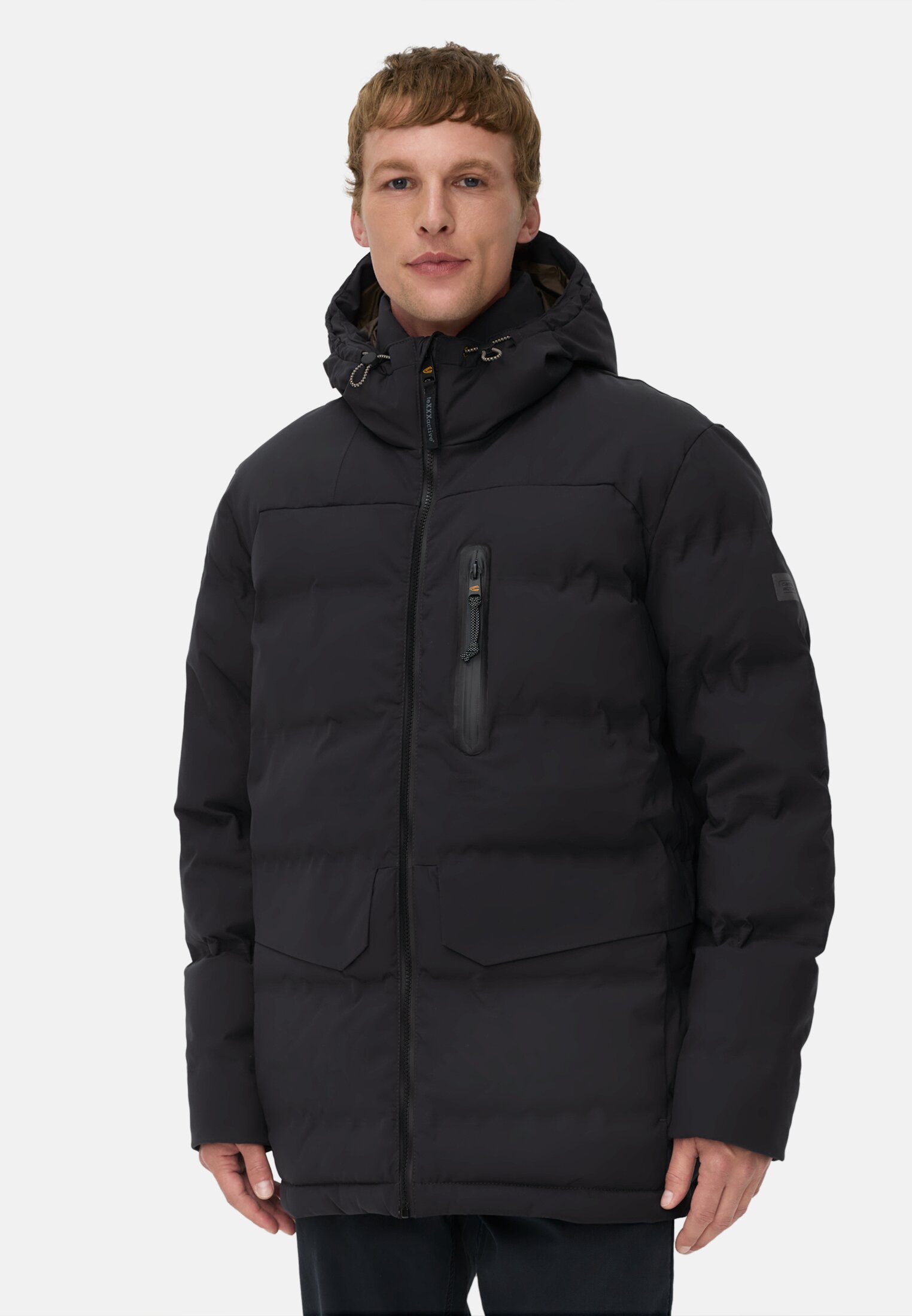 Heren teXXXactive®  Functionele jas met verstelbare zoom en capuchon Marineblauw gedragen voor
