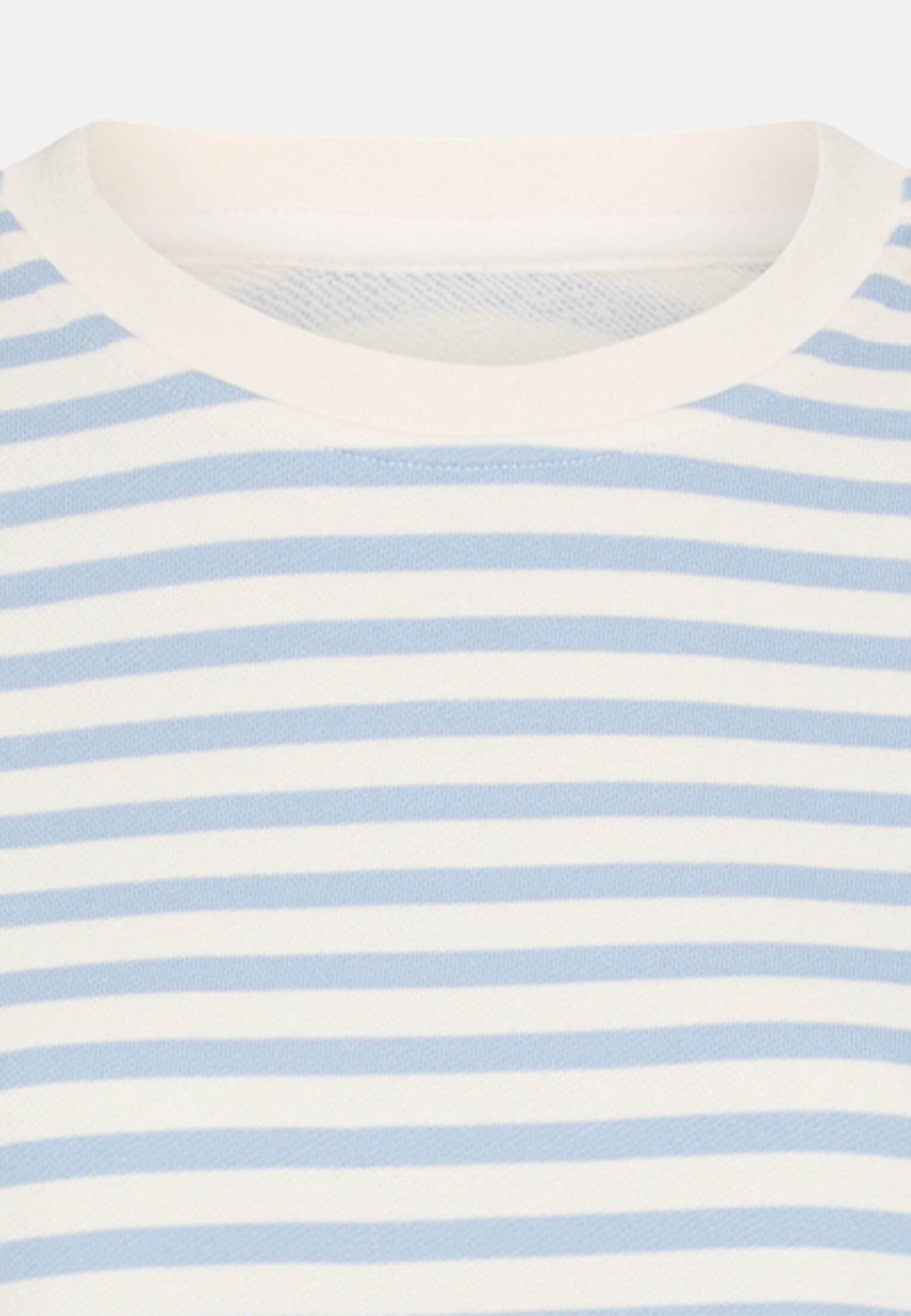 Damen Sweatshirt aus 100% Baumwolle Hellblau vorne nah