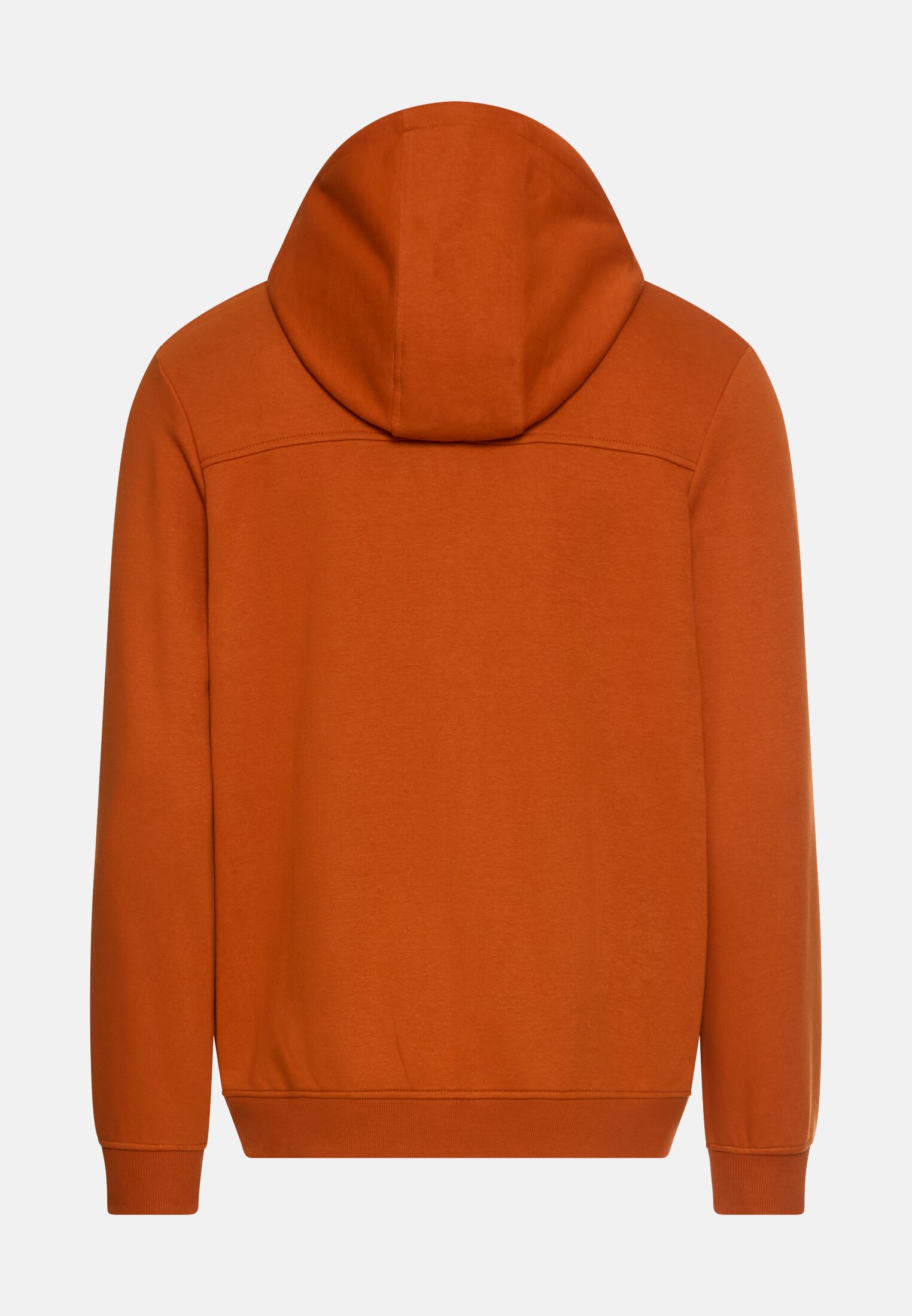 Herren Sweatjacke mit Kapuze Zimt frontal hinten