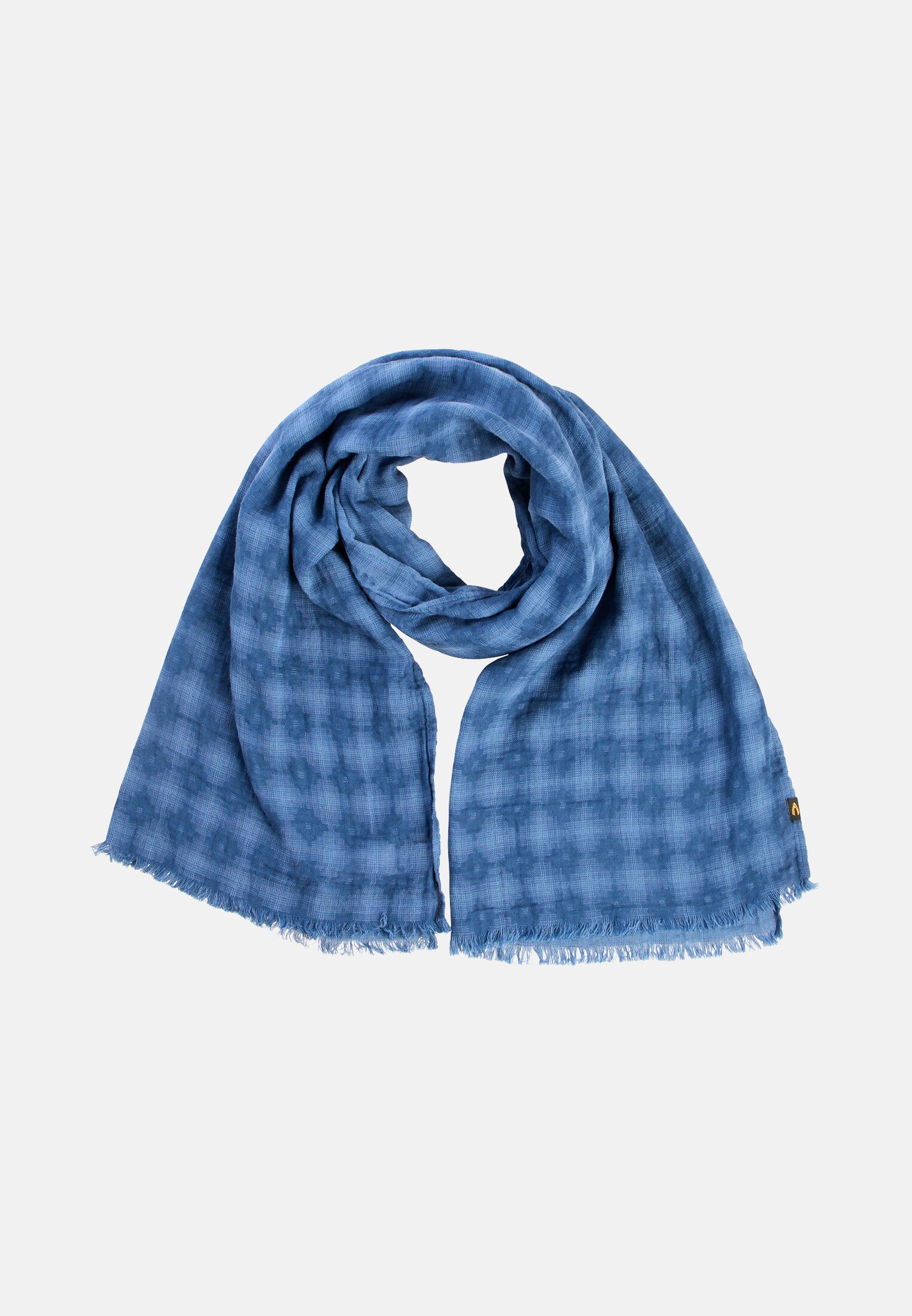 Heren Sjaal van puur katoen Indigoblauw frontaal voor