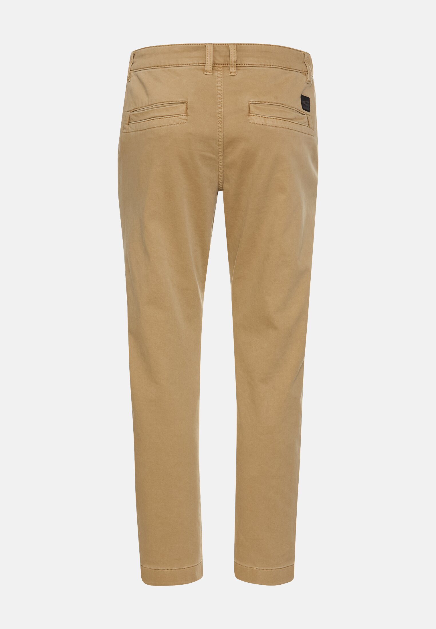 Herren Chino Regular Fit aus Baumwolle mit Stretchanteil Beige frontal hinten