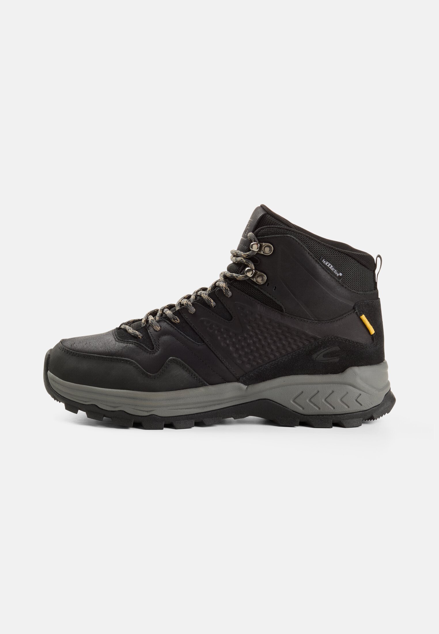 Herren Wanderschuh mit robuster Profilsohle Schwarz frontal vorn