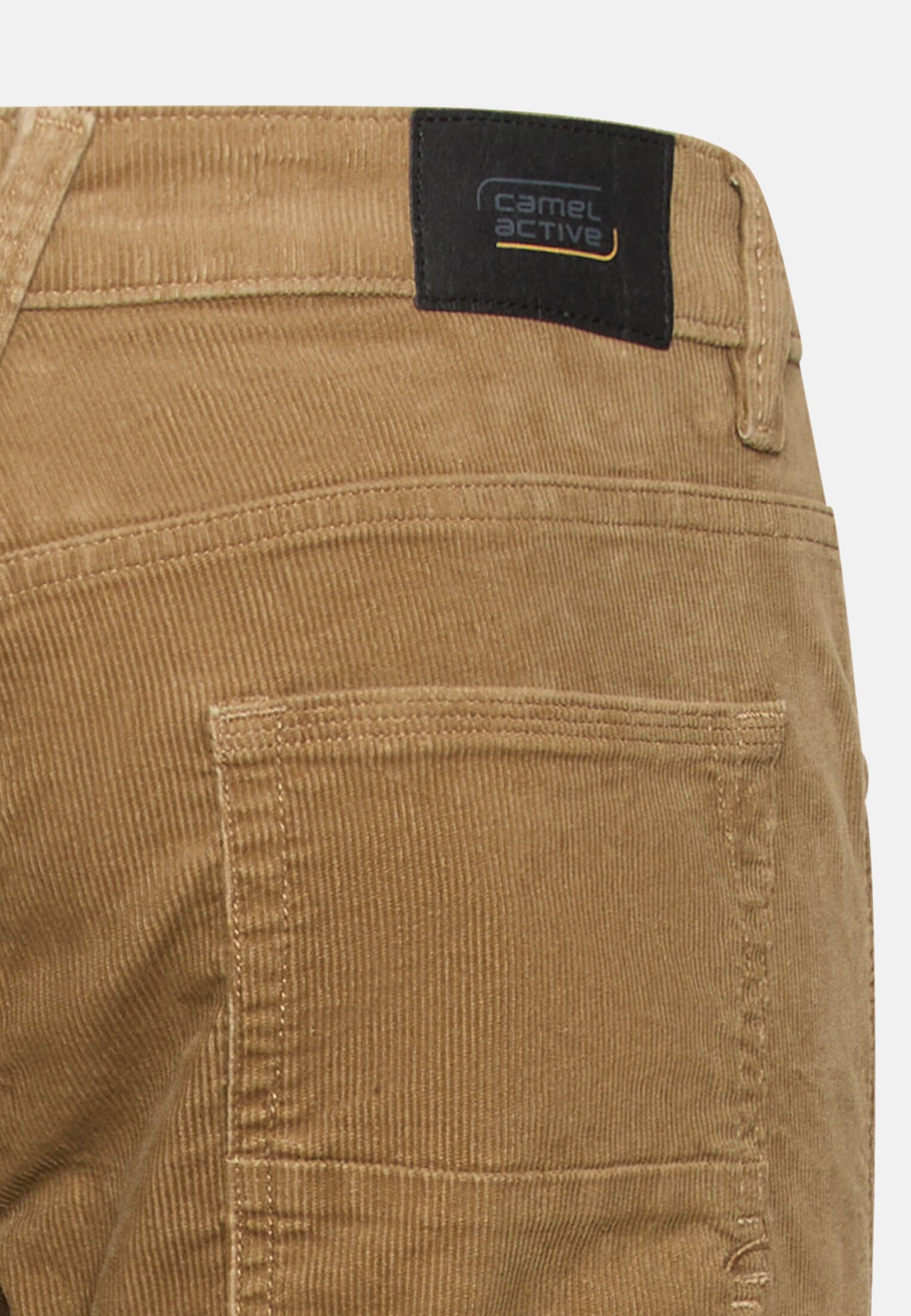 Herren Regular Fit fleXXXactive© Hose Sepiabraun hinten nah