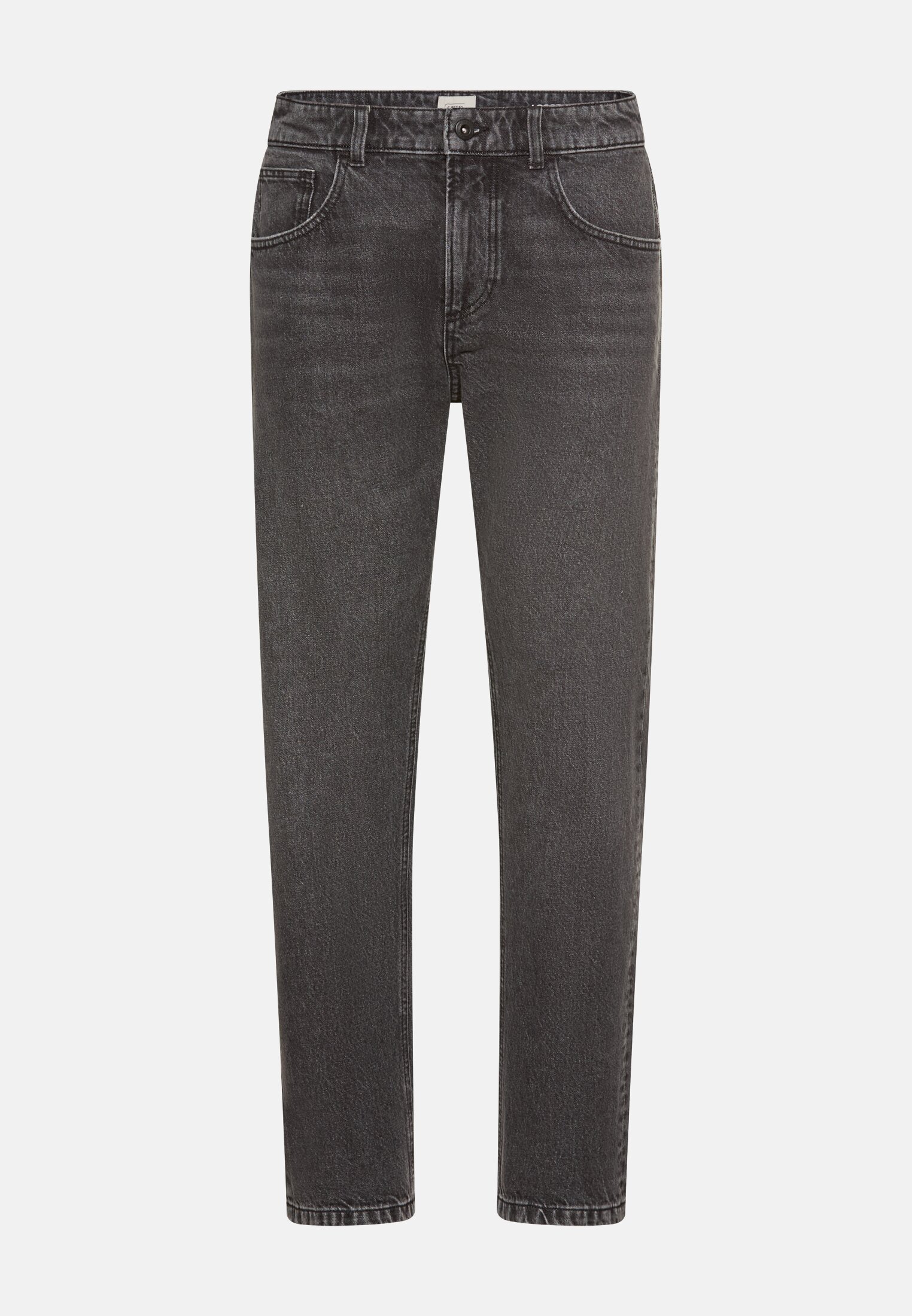 Herren 5-Pkt Loose Fit Jeans aus reiner Baumwolle Graphitgrau frontal vorn