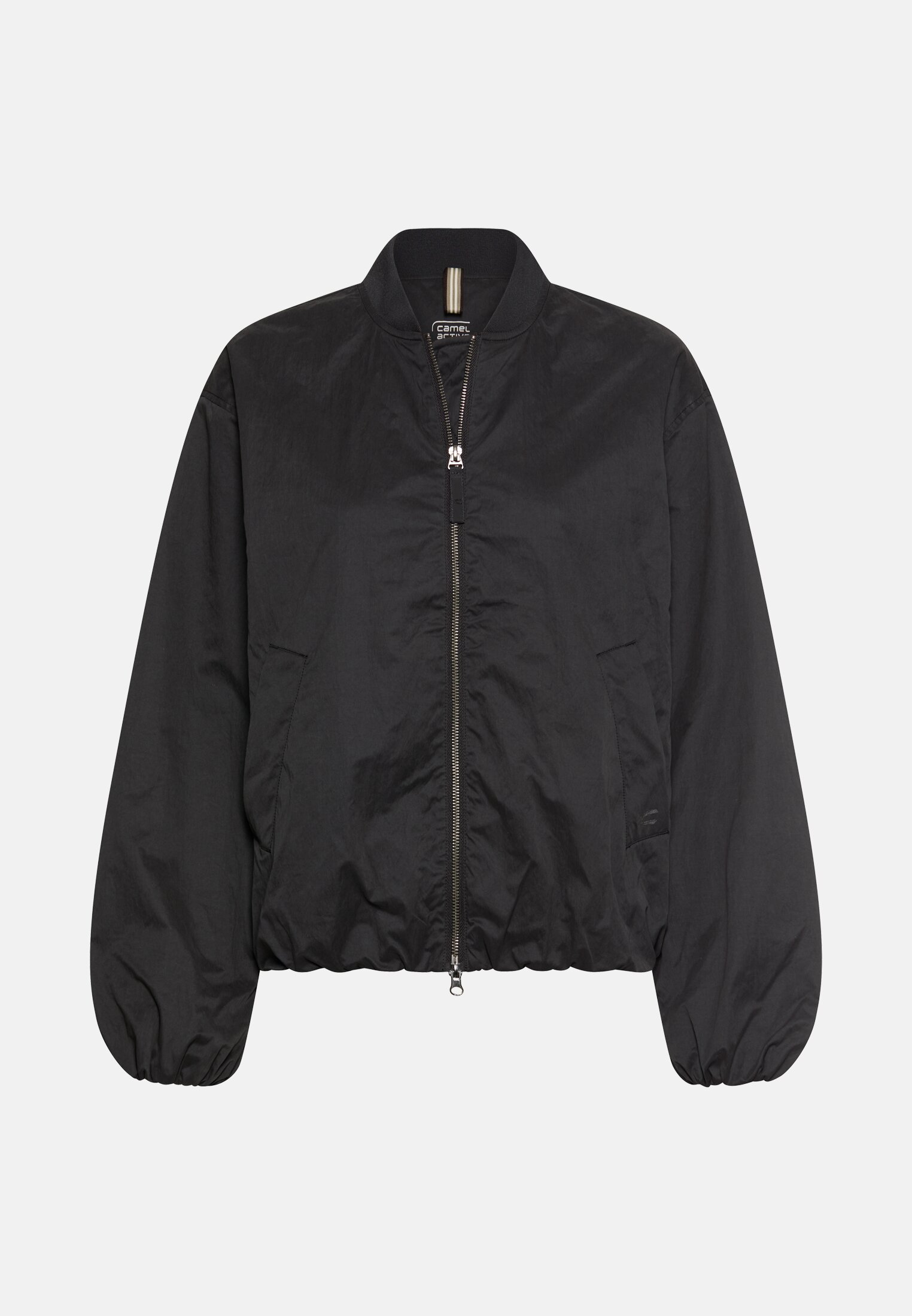 Women Padded bomber jacket in oversized fit Black frontal front