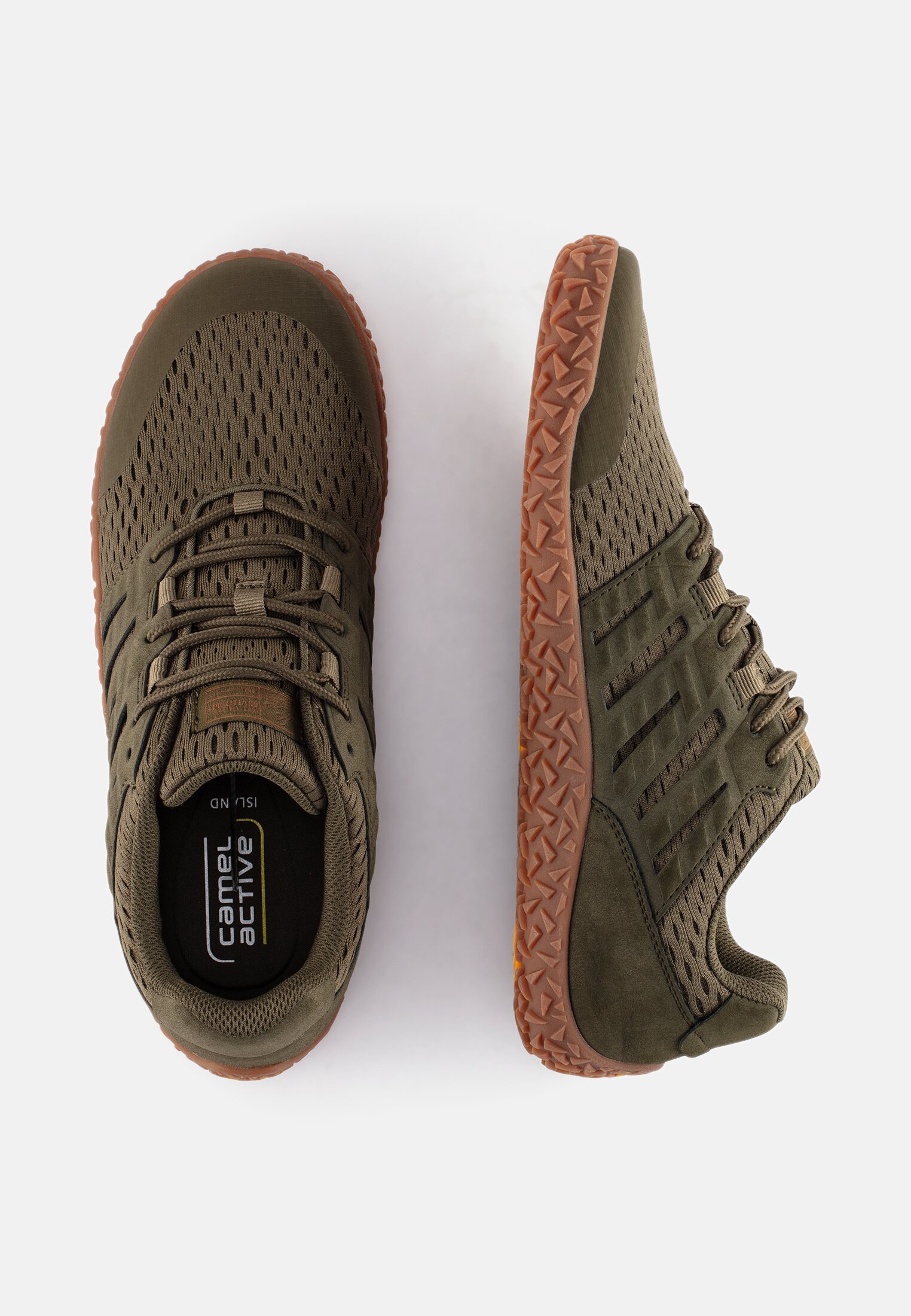 Men Sneakers with a flexible sole Green frontal top