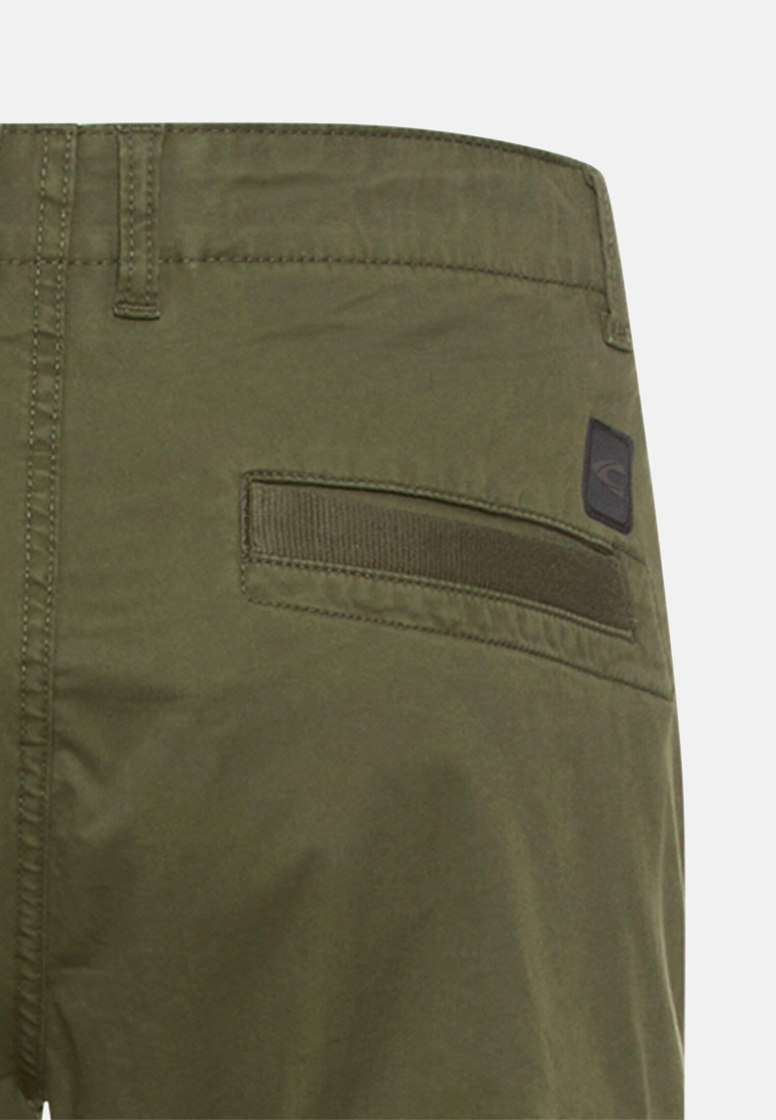 Men Cargo Regular Fit pants made of cottonmix Forest green close back