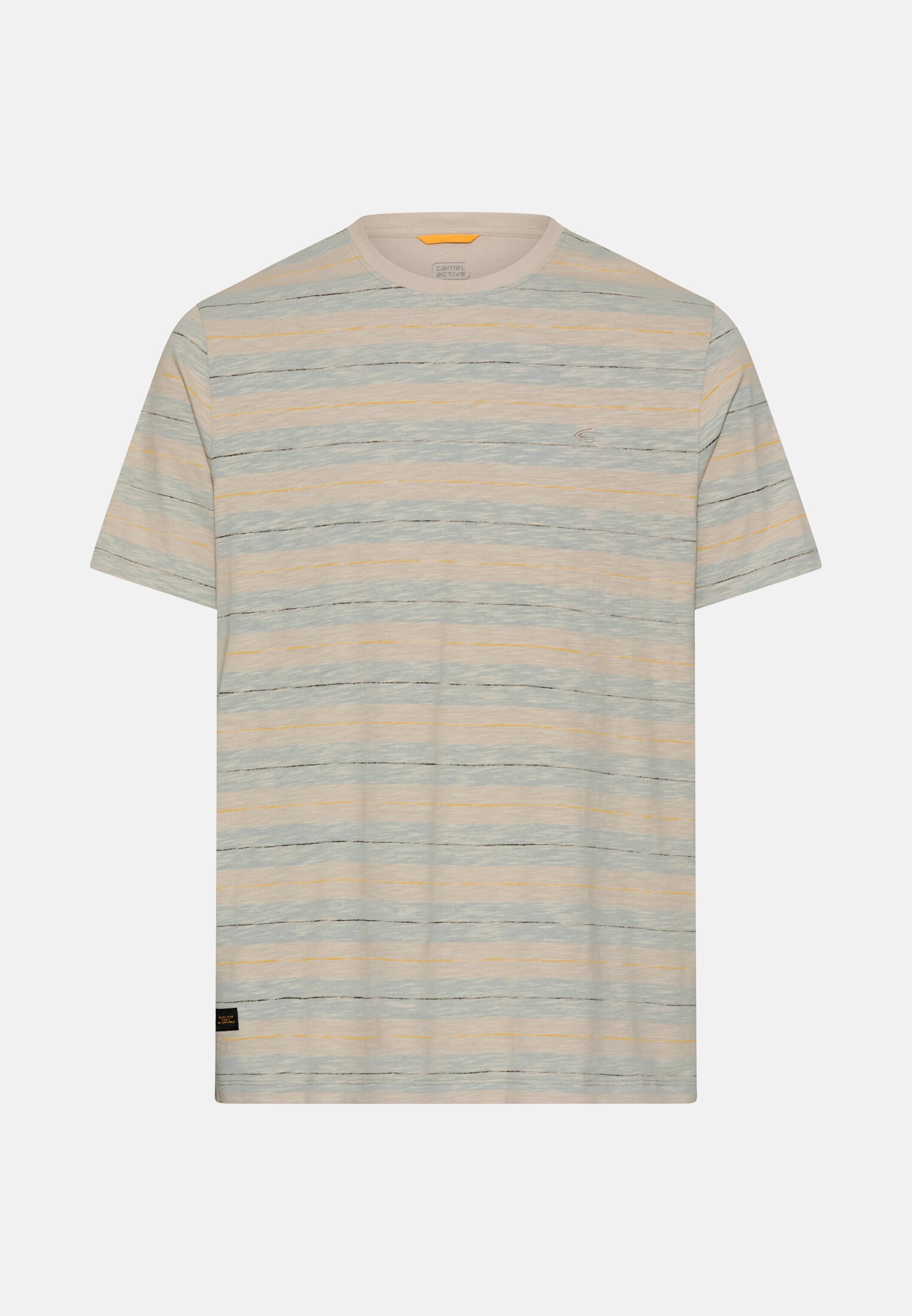 Heren T-shirt van puur katoen Waterblauw frontaal voor